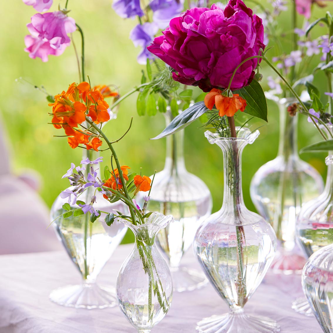 Large Glass Bud Vase