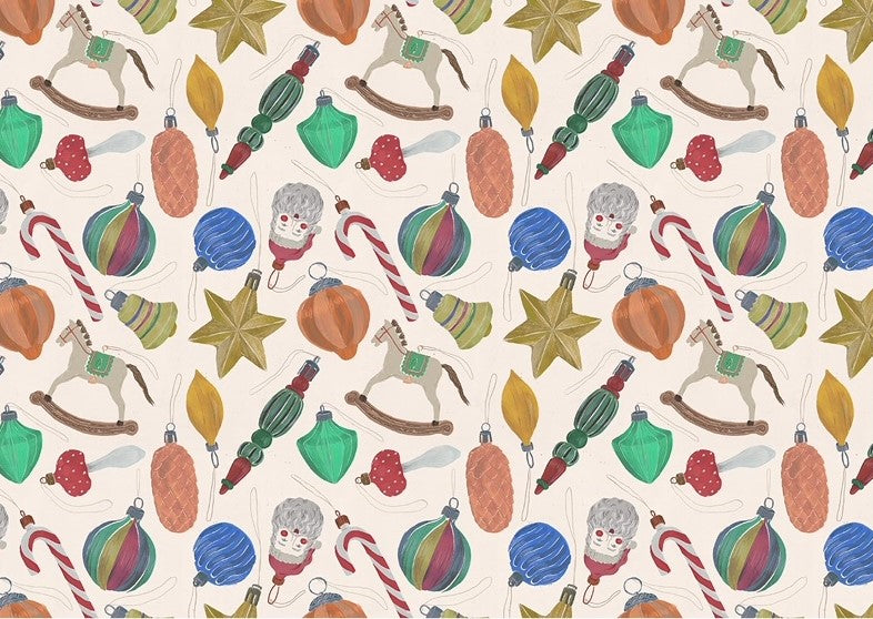 Vintage Baubles Wrapping Paper