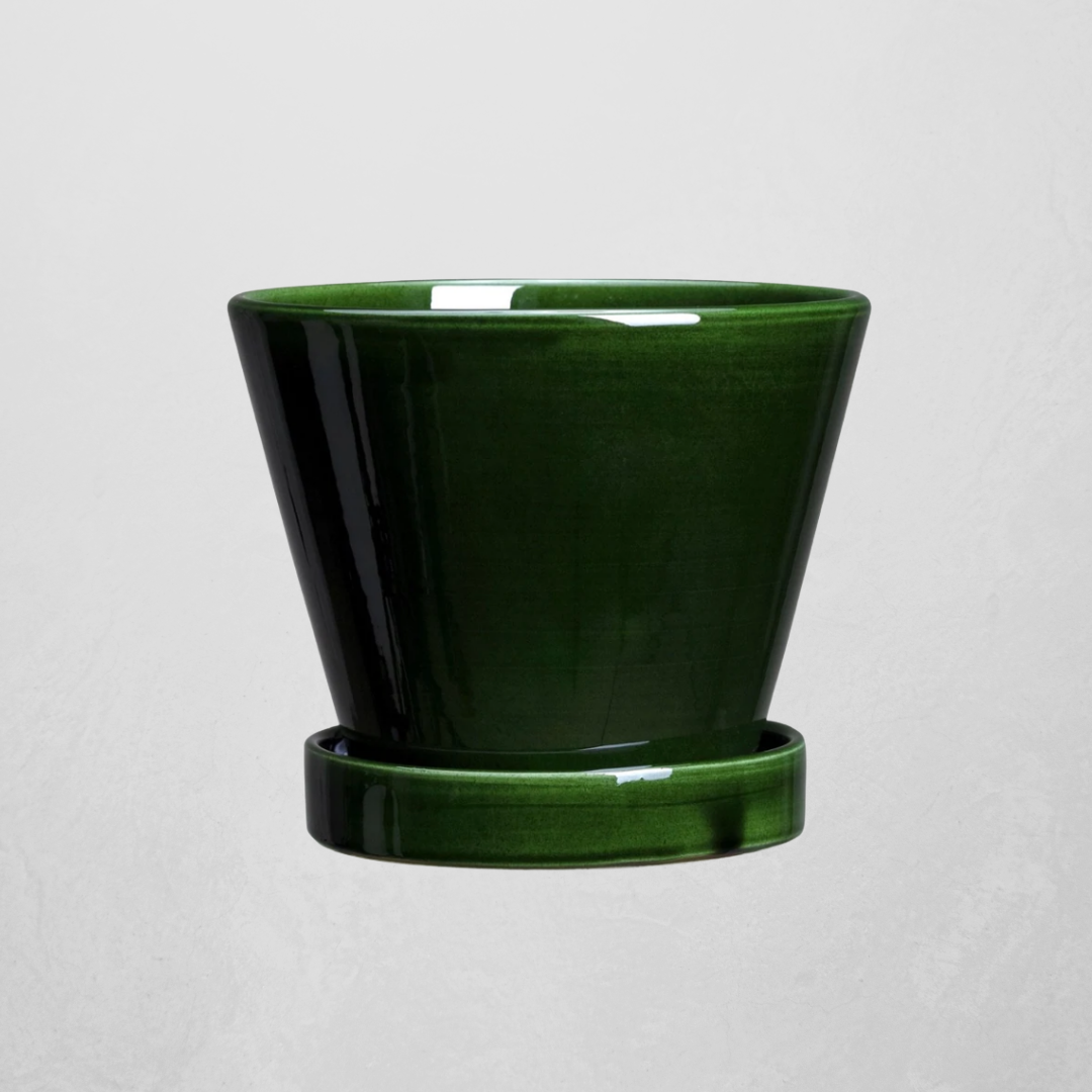 Bergs Green Julie Pot with Green Glazed Finish order online for London and UK nationwide delivery 