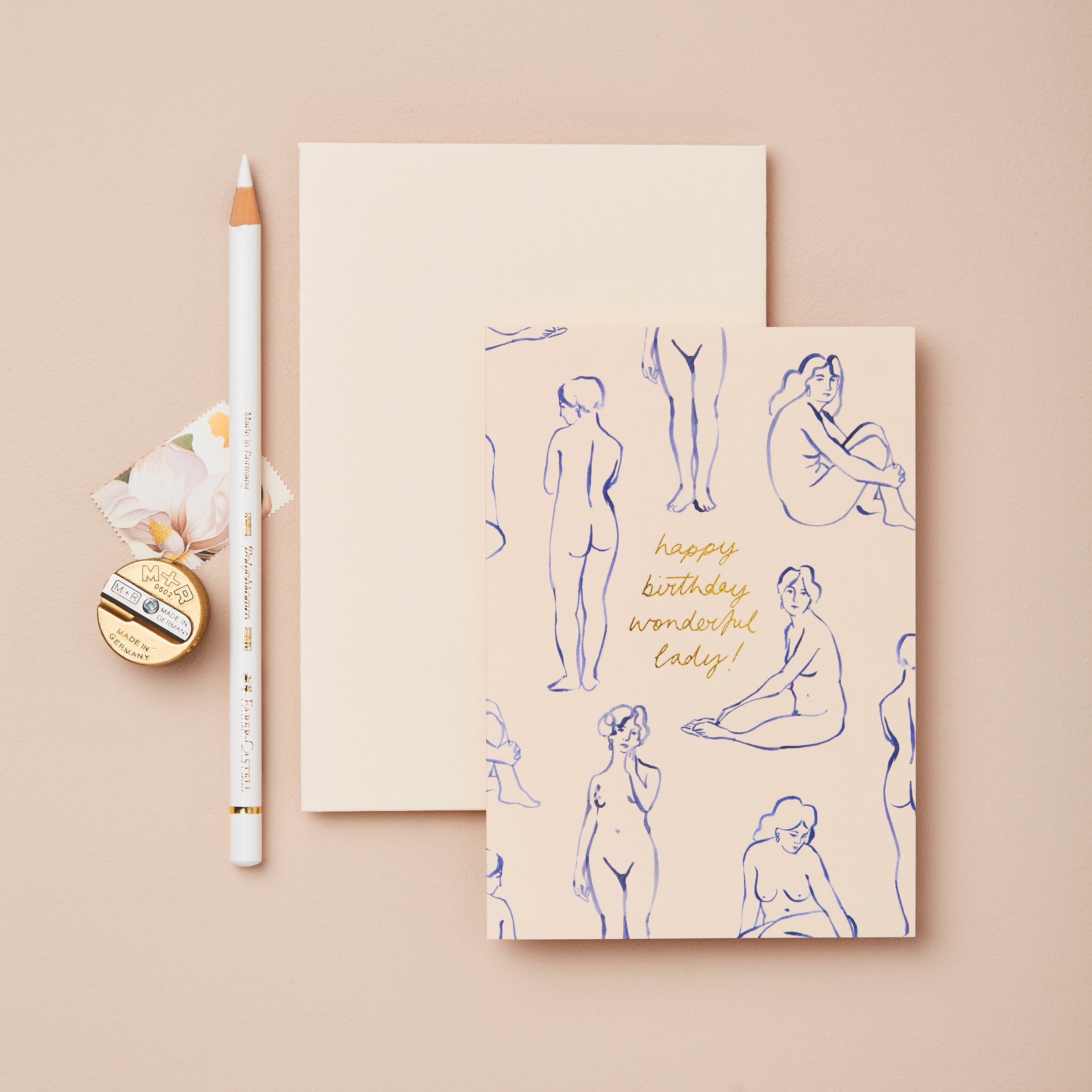 'Happy Birthday Wonderful Lady!' Nudes Greetings Card