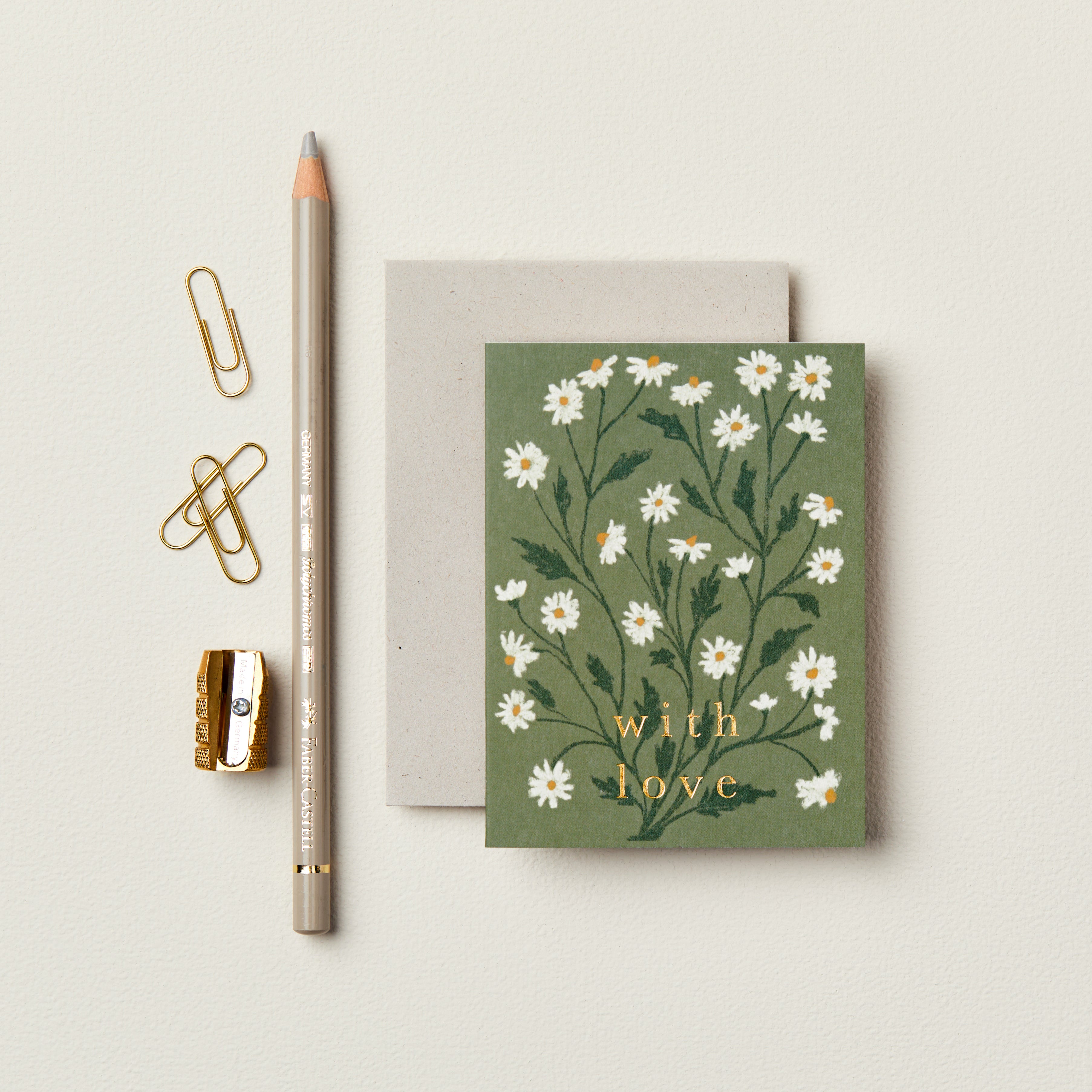 'With Love' Daisy Mini Card