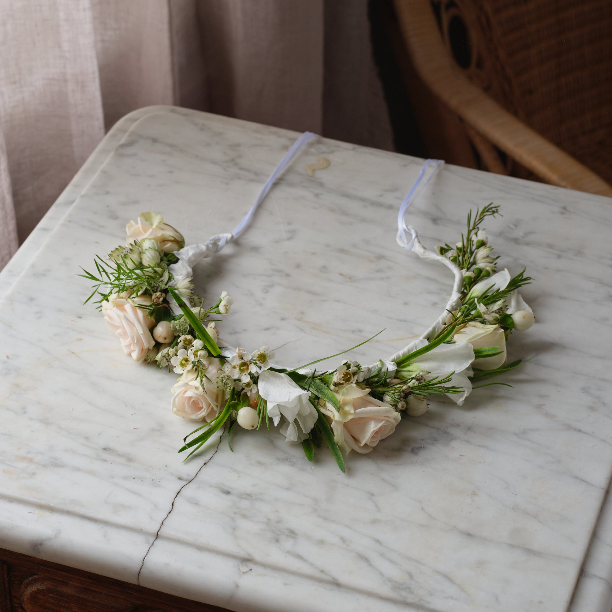 White flower clearance headband