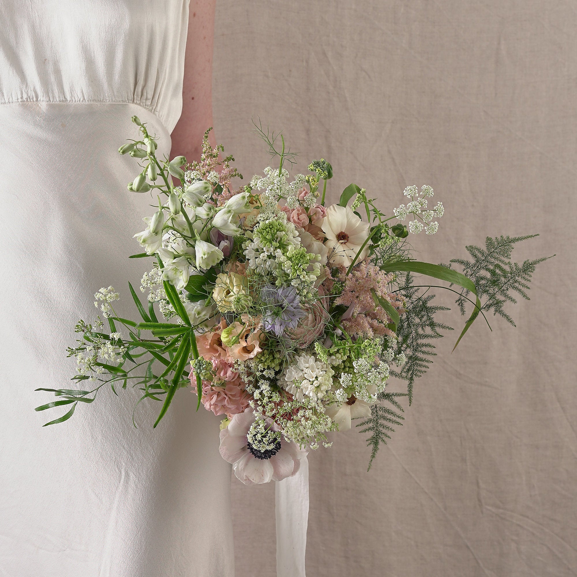 pastel wildflowers bridesmaid bouquet