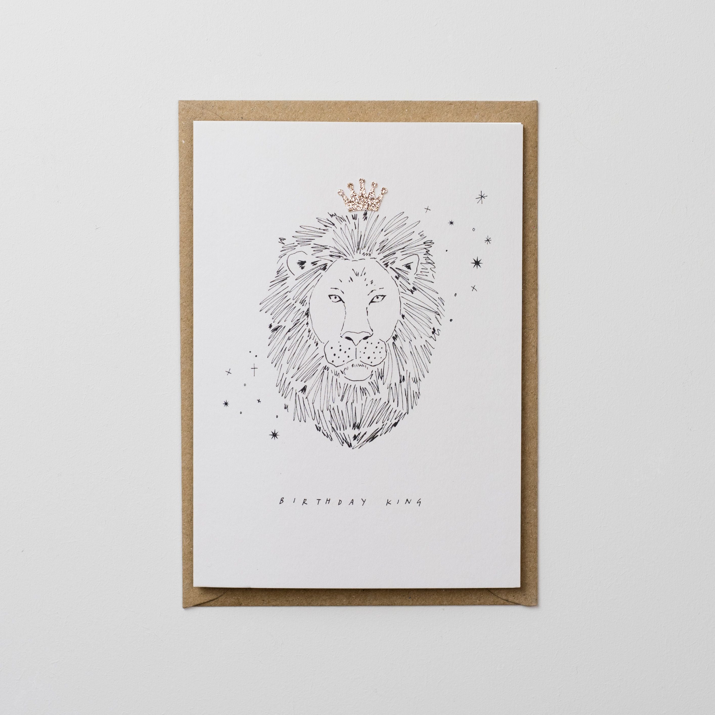 Birthday King Lion Card