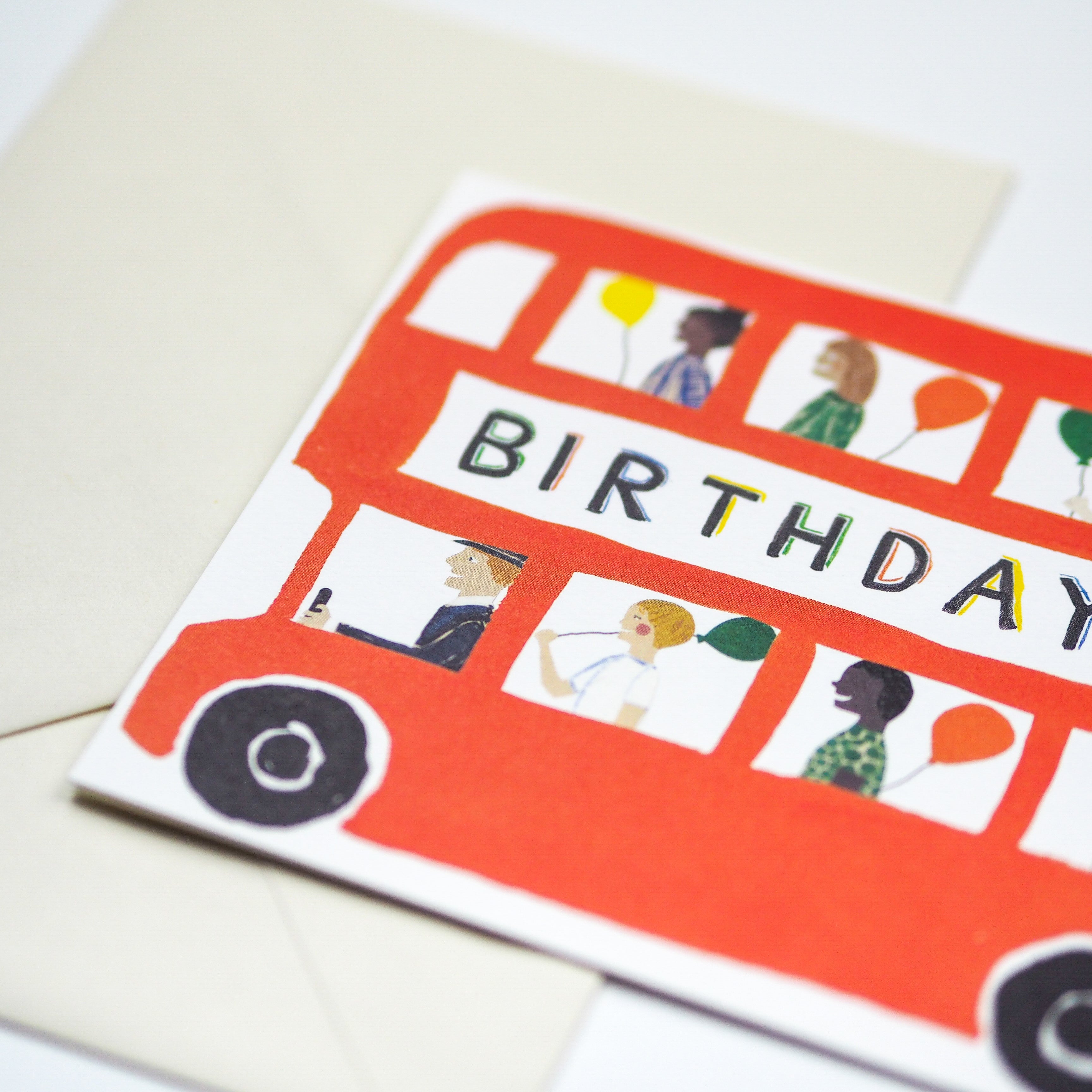 Birthday Bus Greetings Card