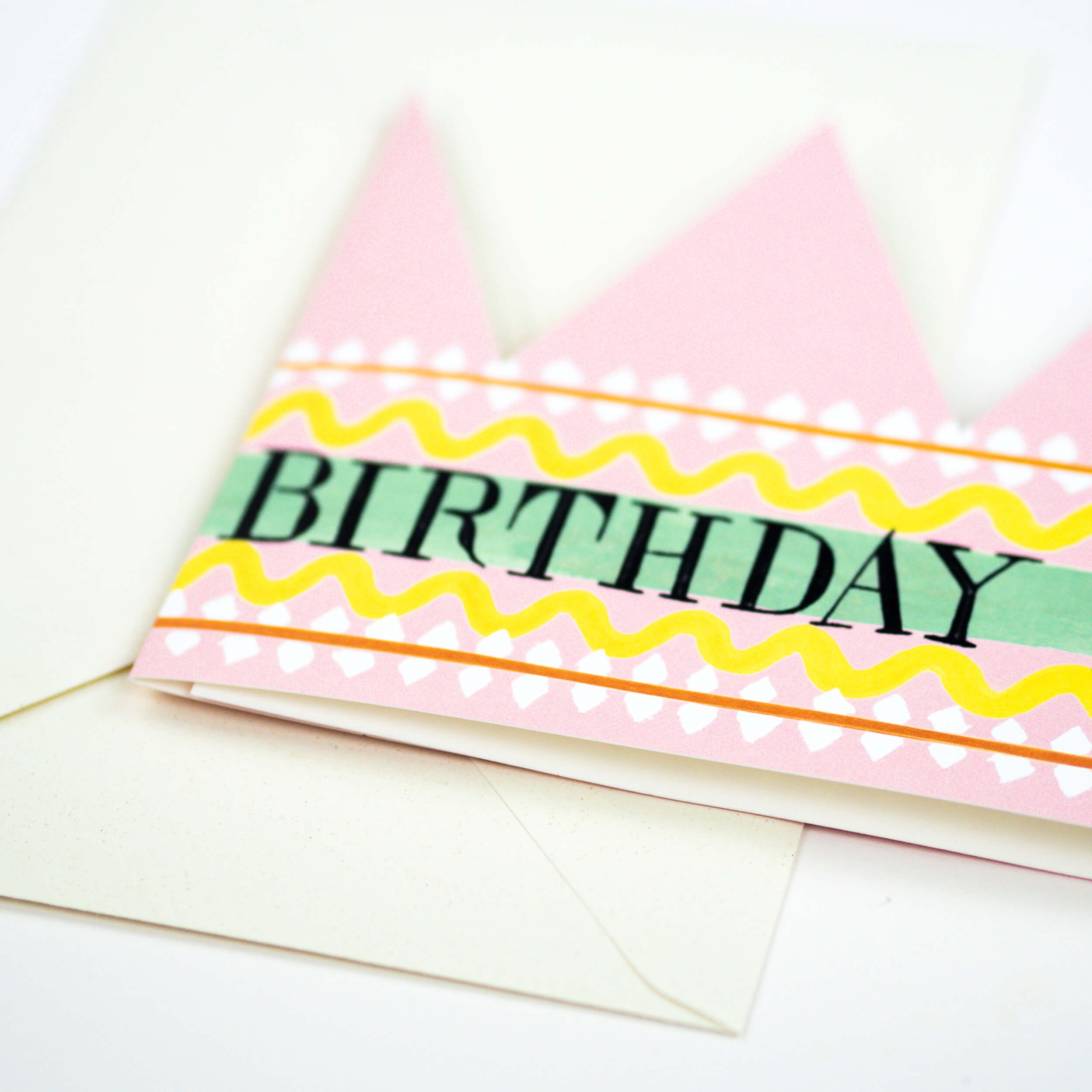 Birthday Queen Party Hat Greetings Card