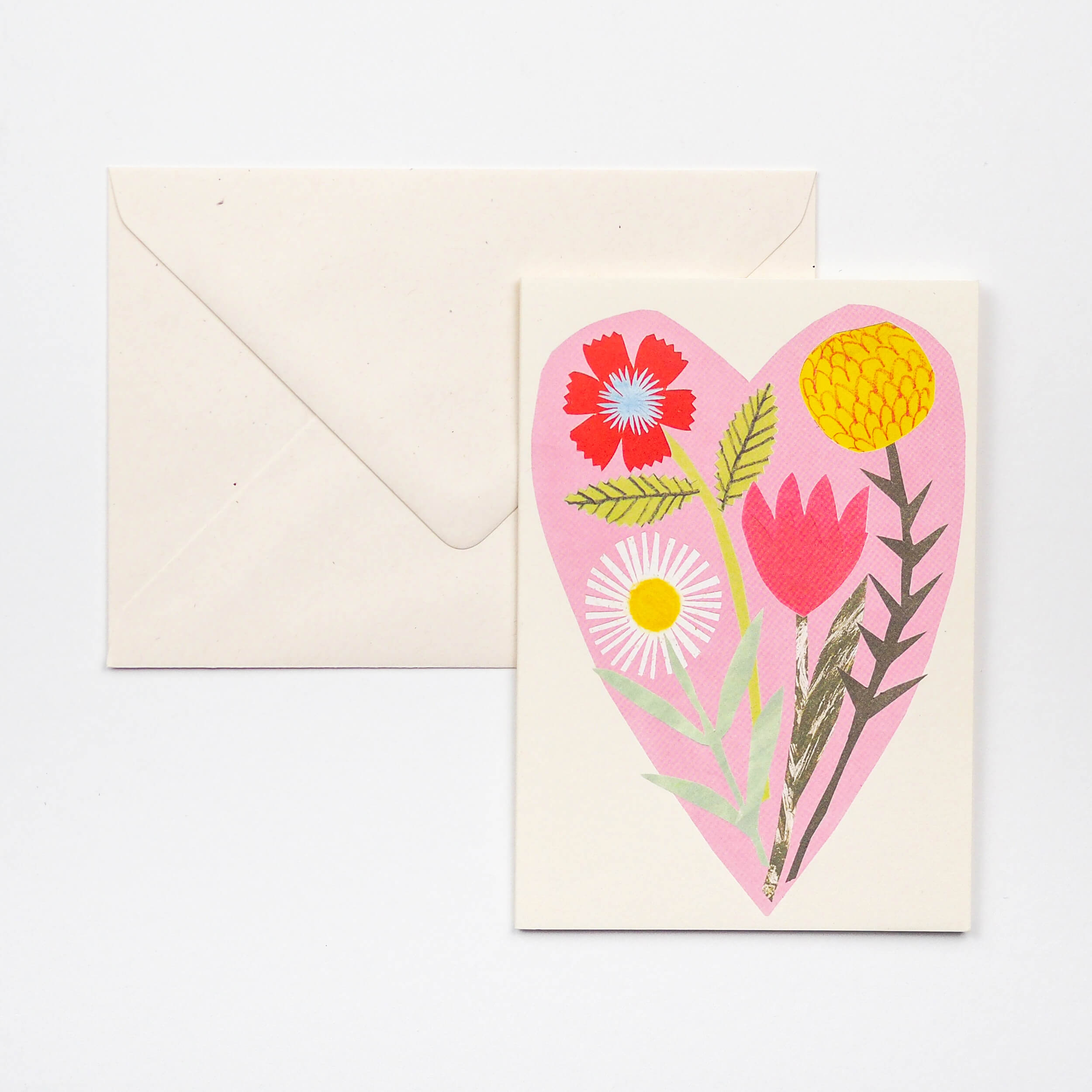 Floral Heart Greetings Card