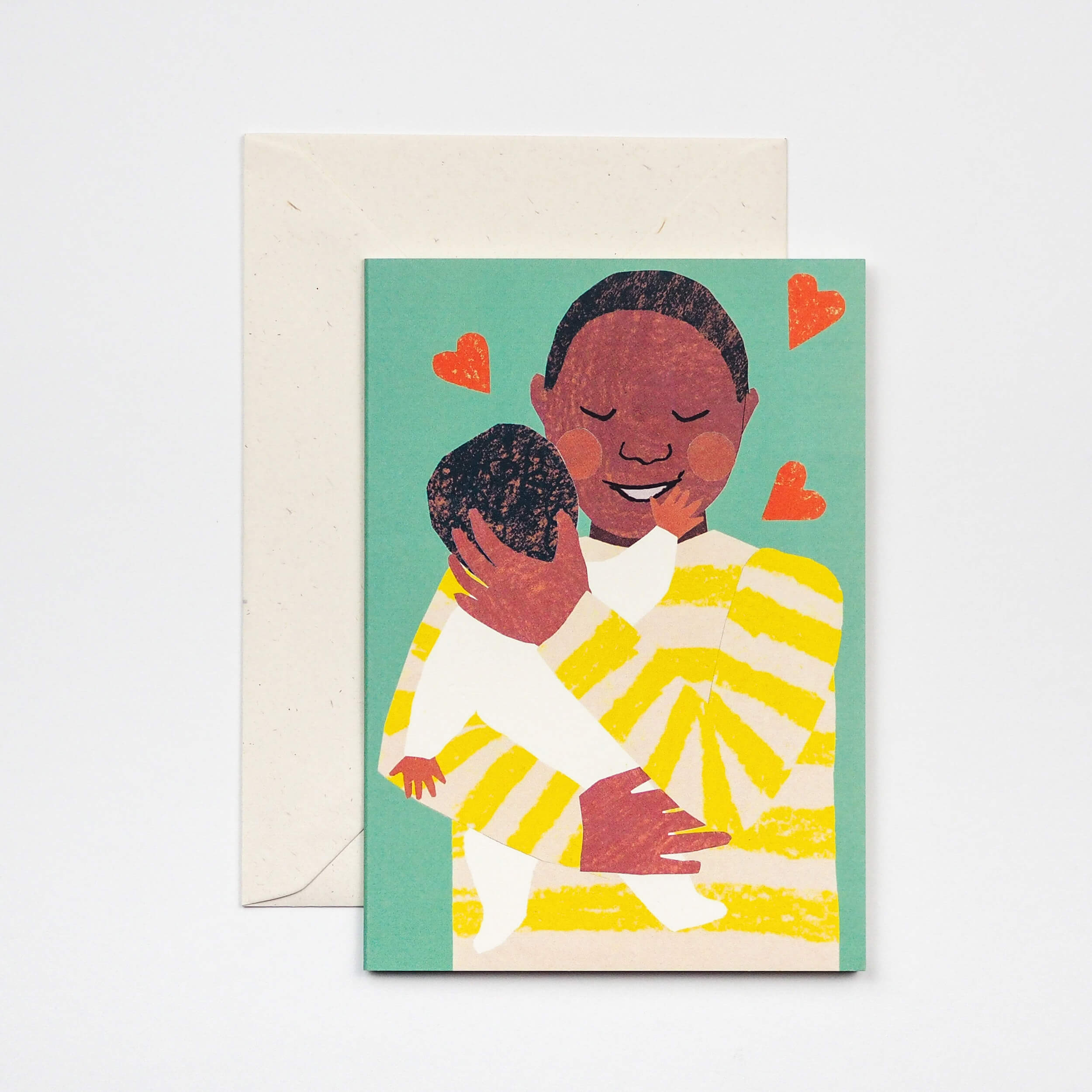 New Baby Cuddle Male Greetings Card