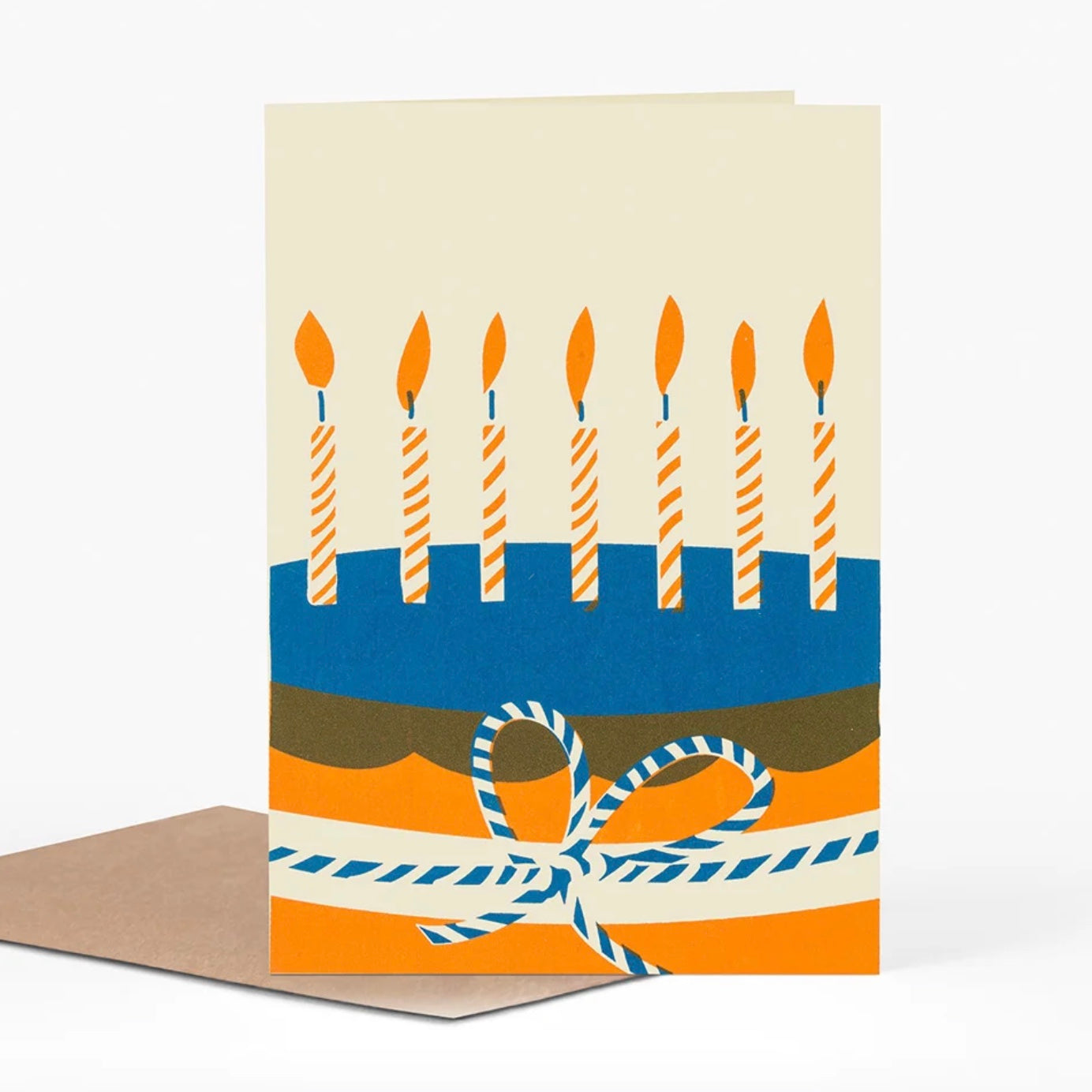 birthday cake card with candles