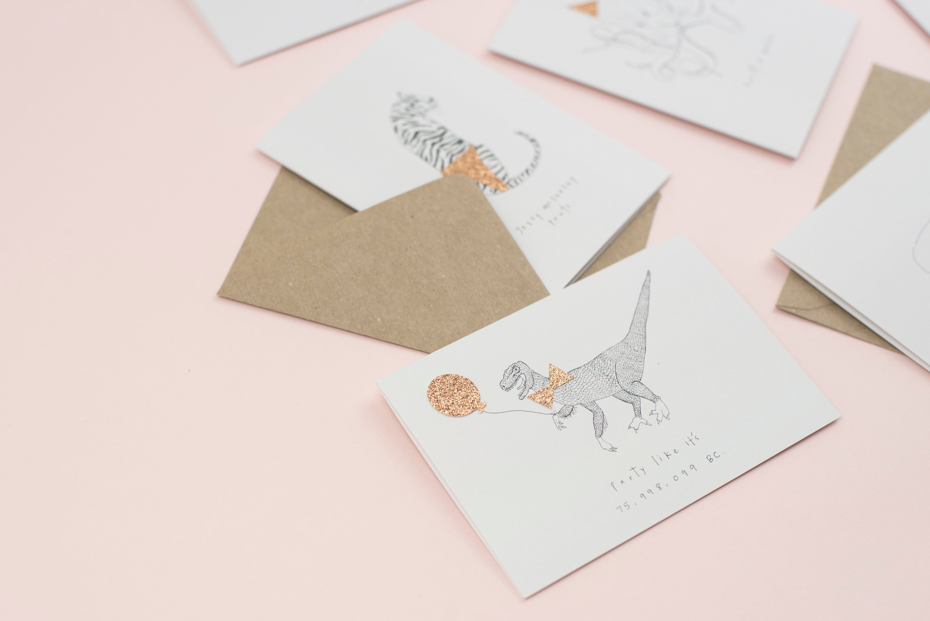 Party Like Dinosaur Greetings Card