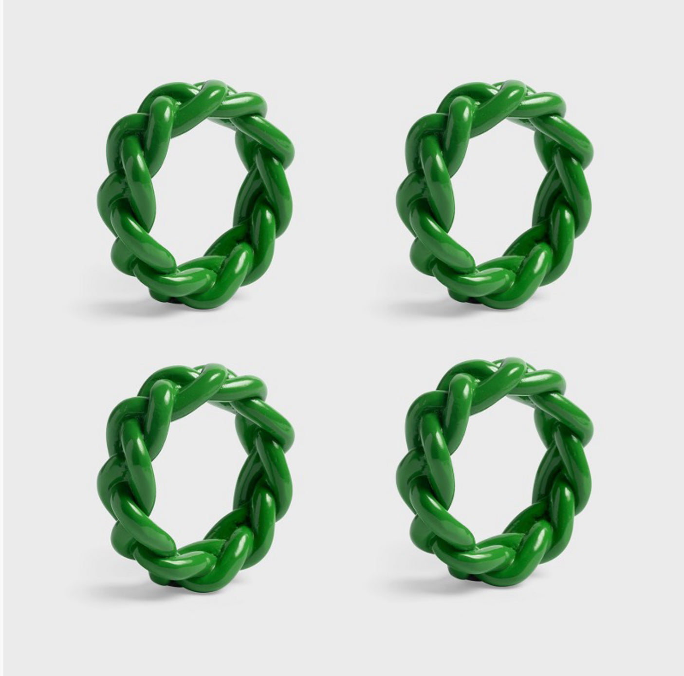 Braided Green Napkin Ring