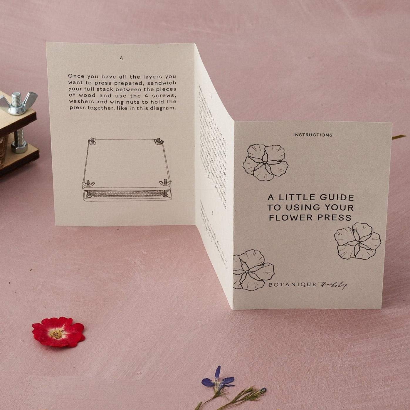 diy flower press kit by Botanique Workshop