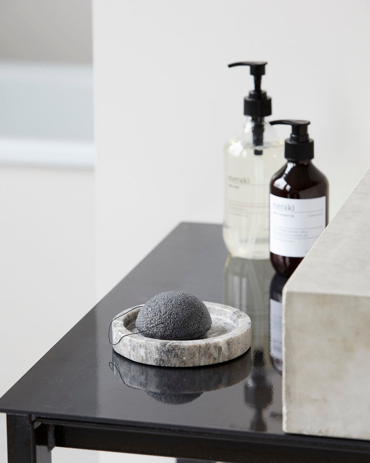 meraki konjac sponge in bamboo charcoal