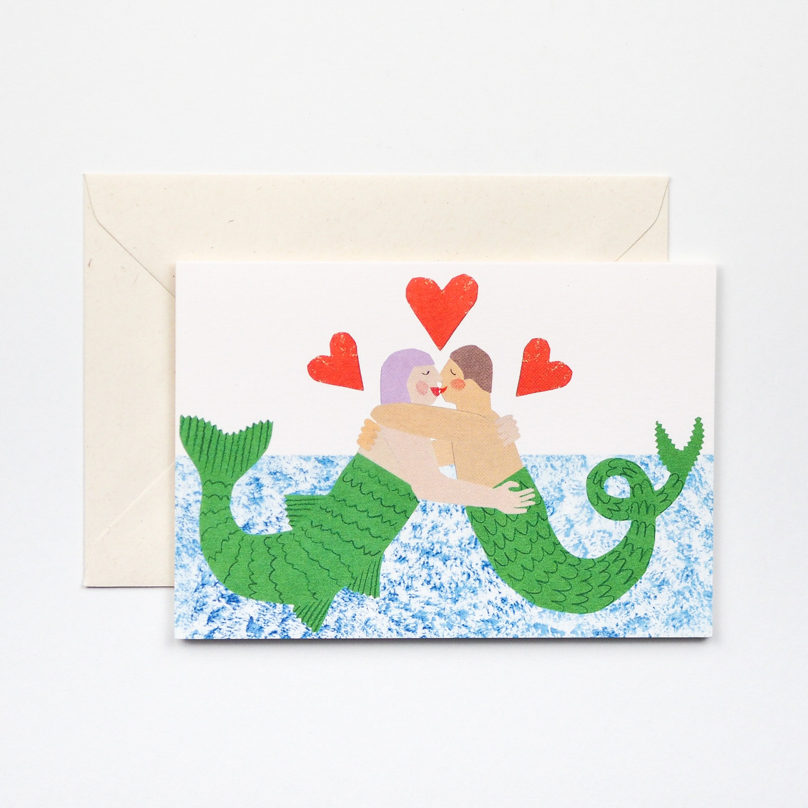 Mermaids in Love Greetings Card