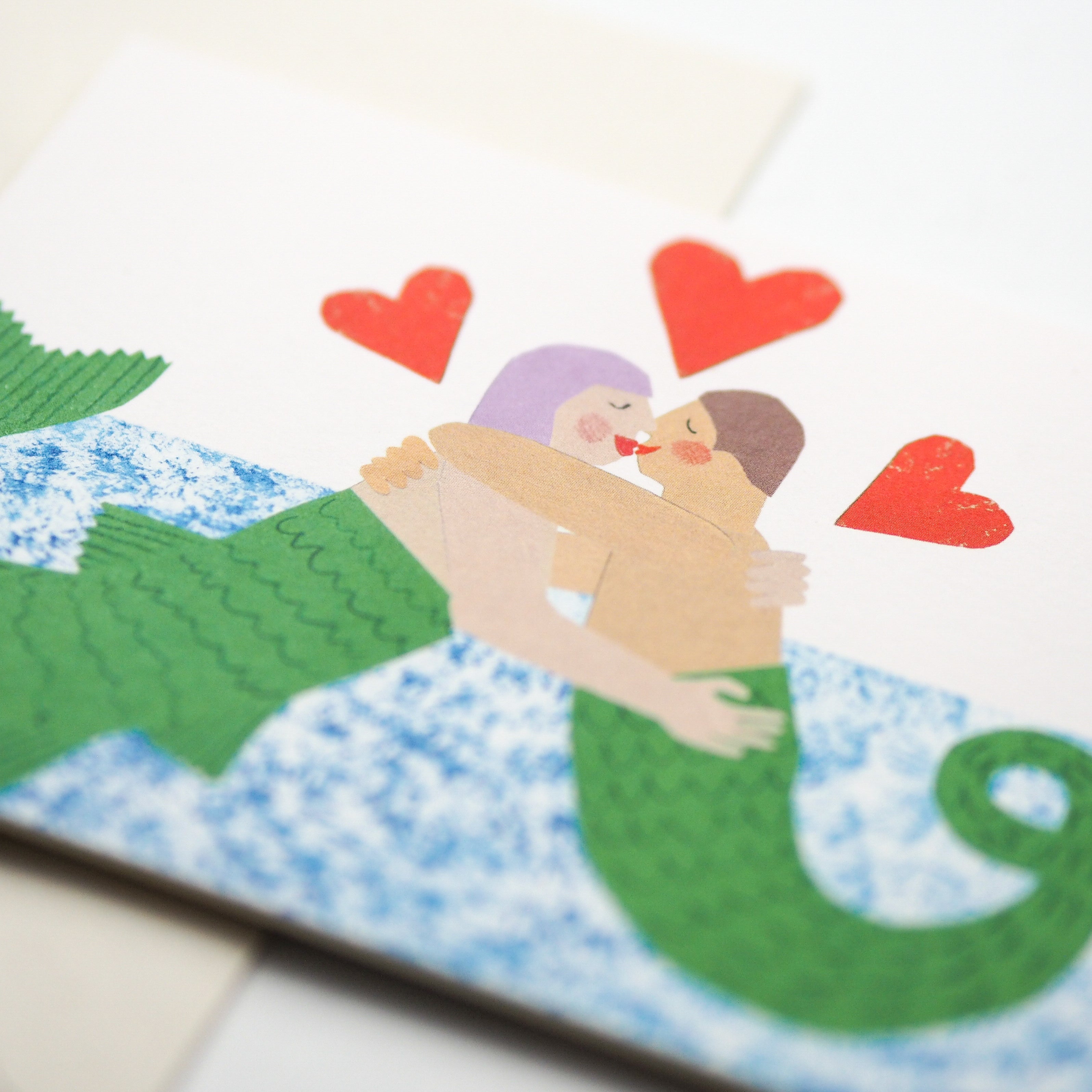 Mermaids in Love Greetings Card