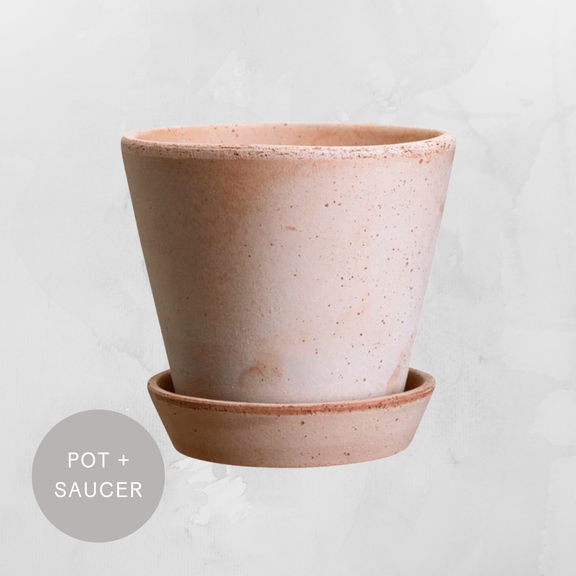 Bergs Potter Terracotta Julie Pot and Saucer Set