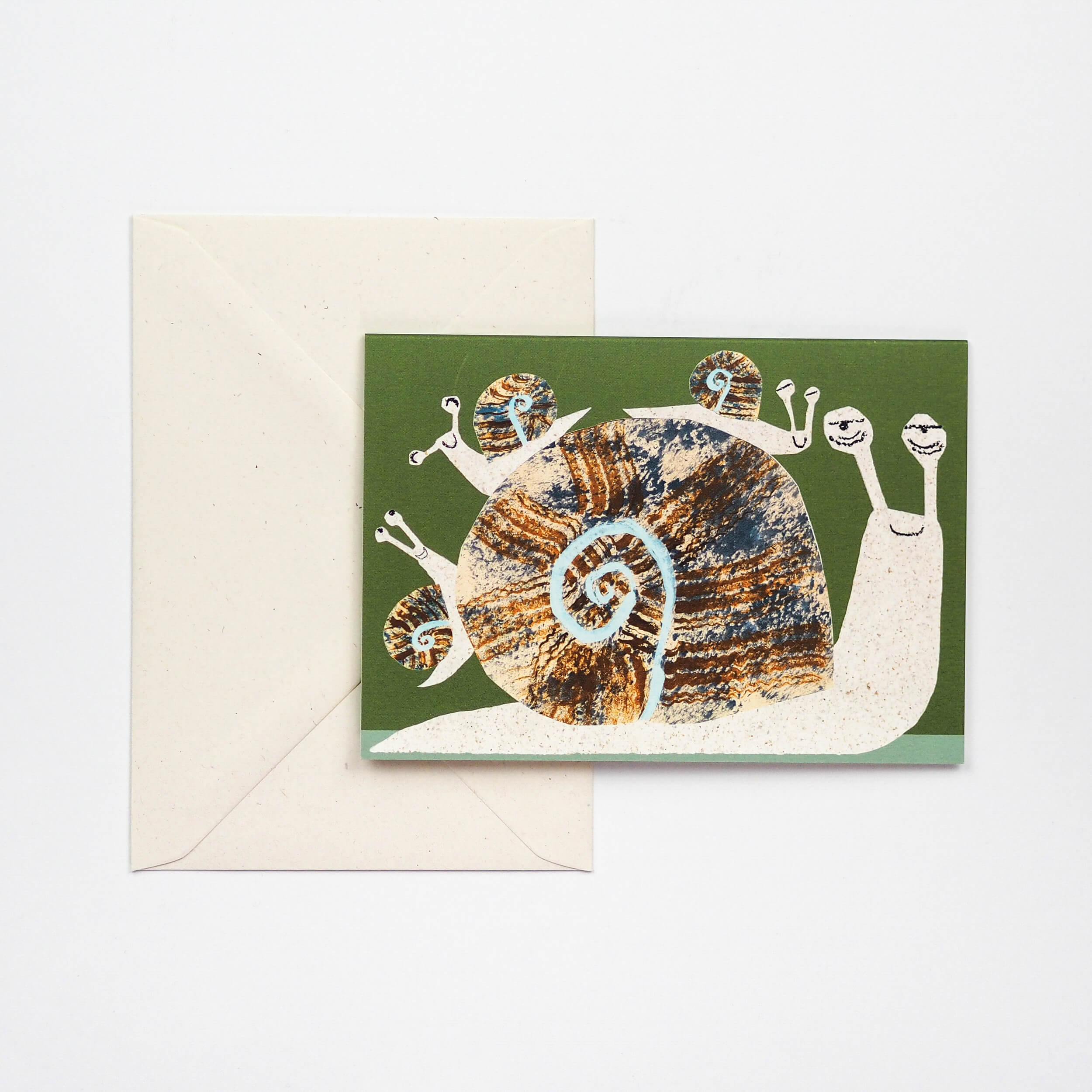 Snail Family Greetings Card