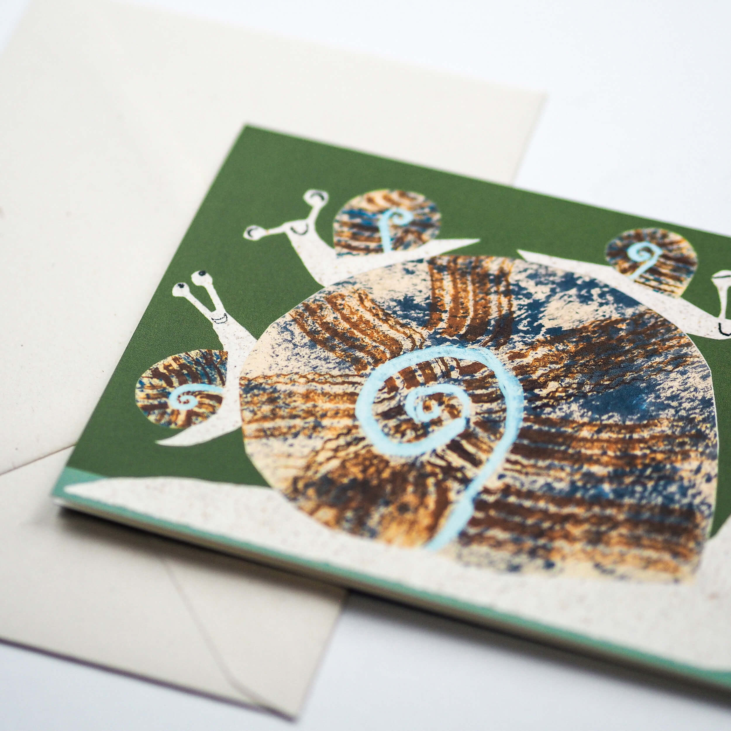 Snail Family Greetings Card
