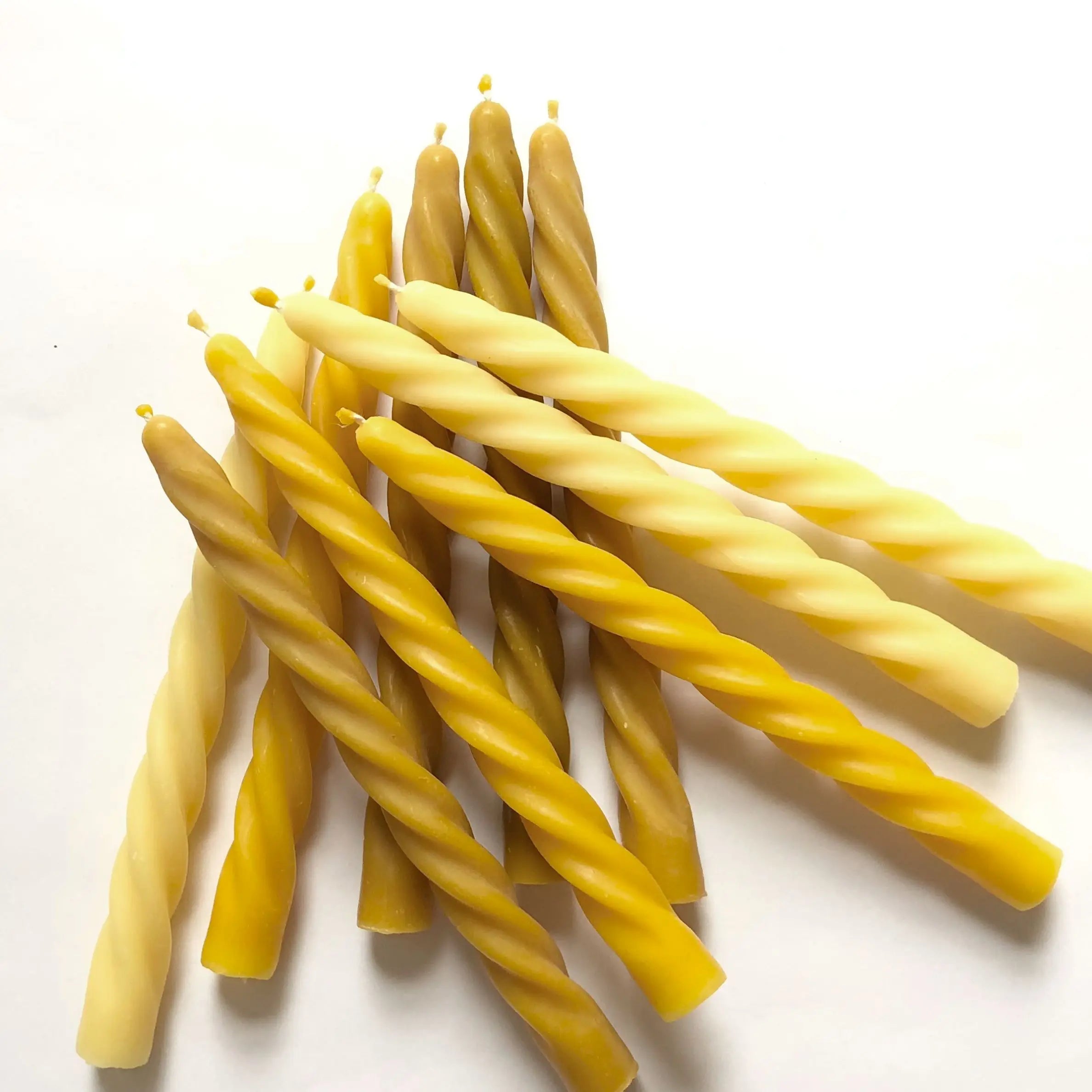 Twisted Tapered Beeswax Candles