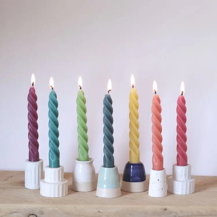 Twisted Tapered Beeswax Candles