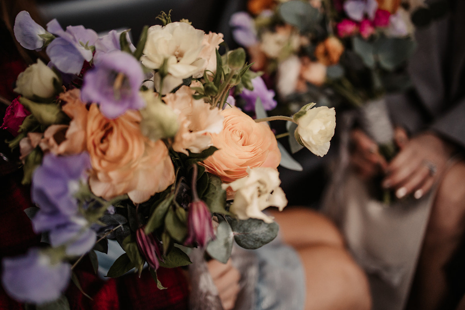 bespoke elopement bouquets with ranunculus by London wedding florist Botanique Workshop