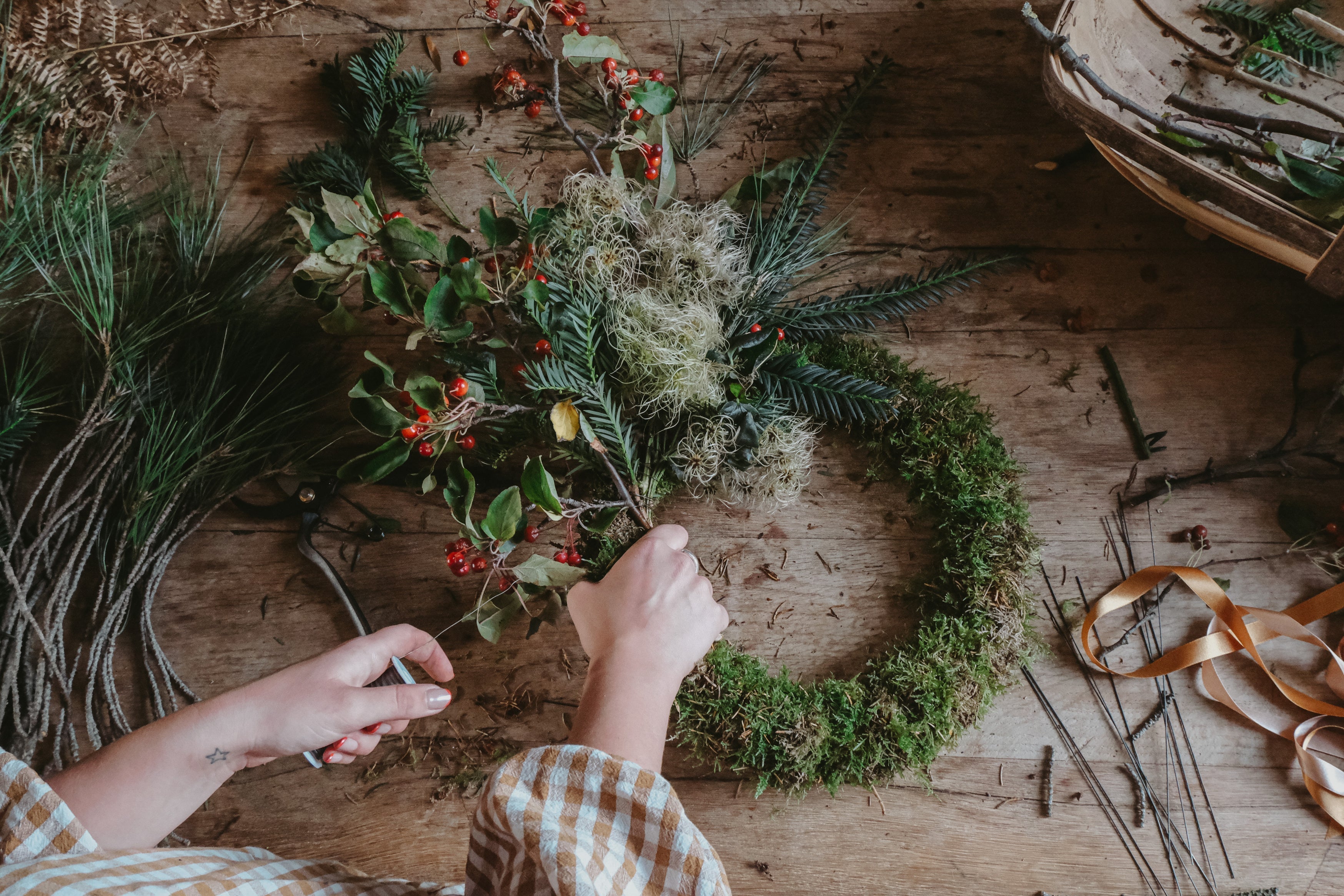 How to make a Foraged Christmas Wreath - A Step-by-Step Guide