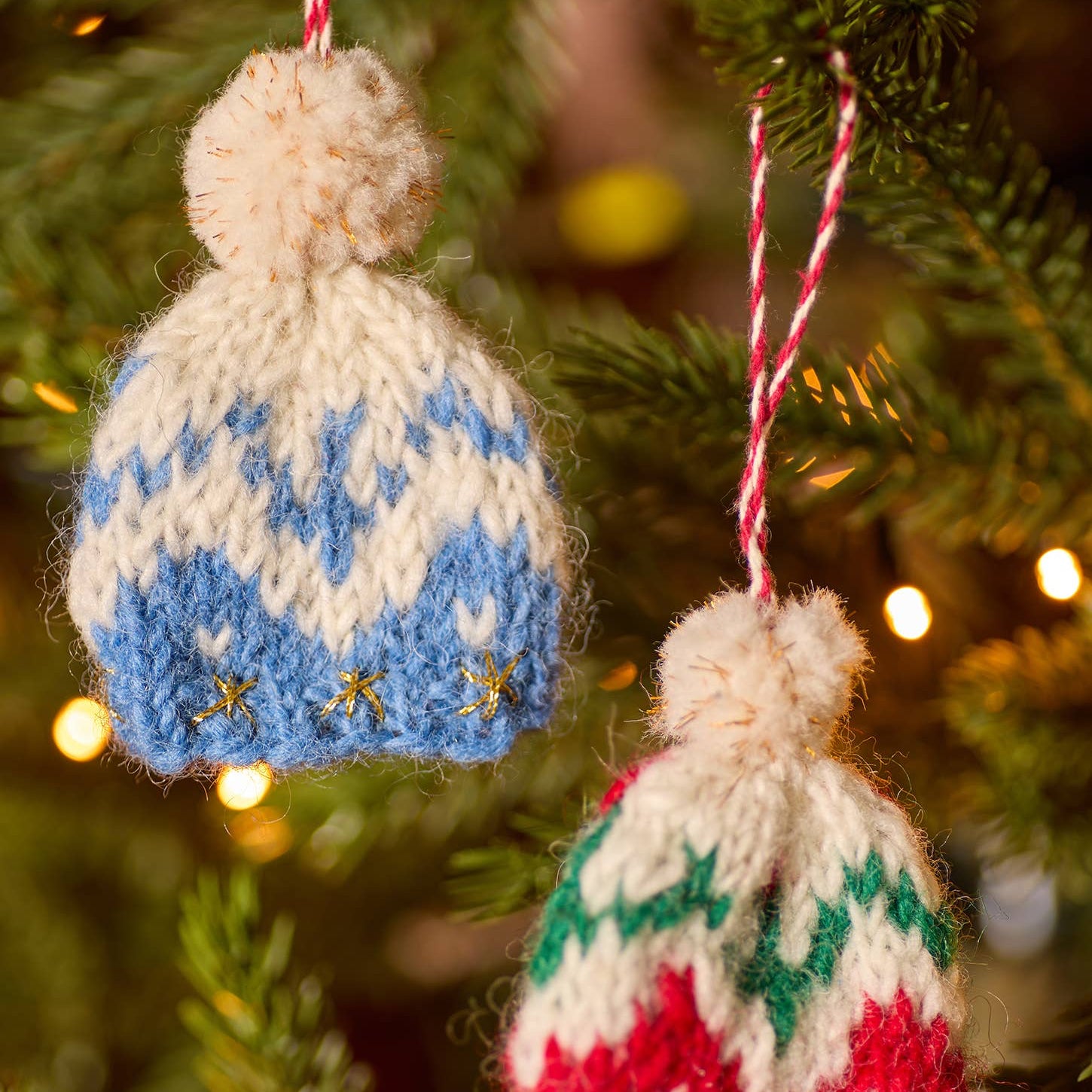 Bobble Hat Knitted Decoration | 2 Colours Available