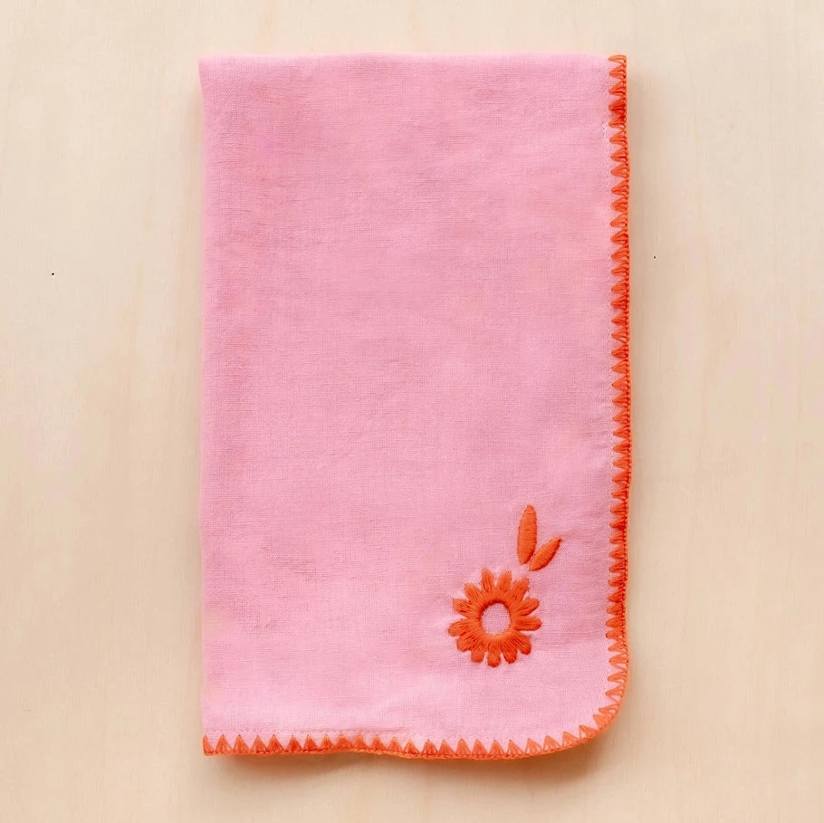 Cotton & Linen Napkin Set | Pink