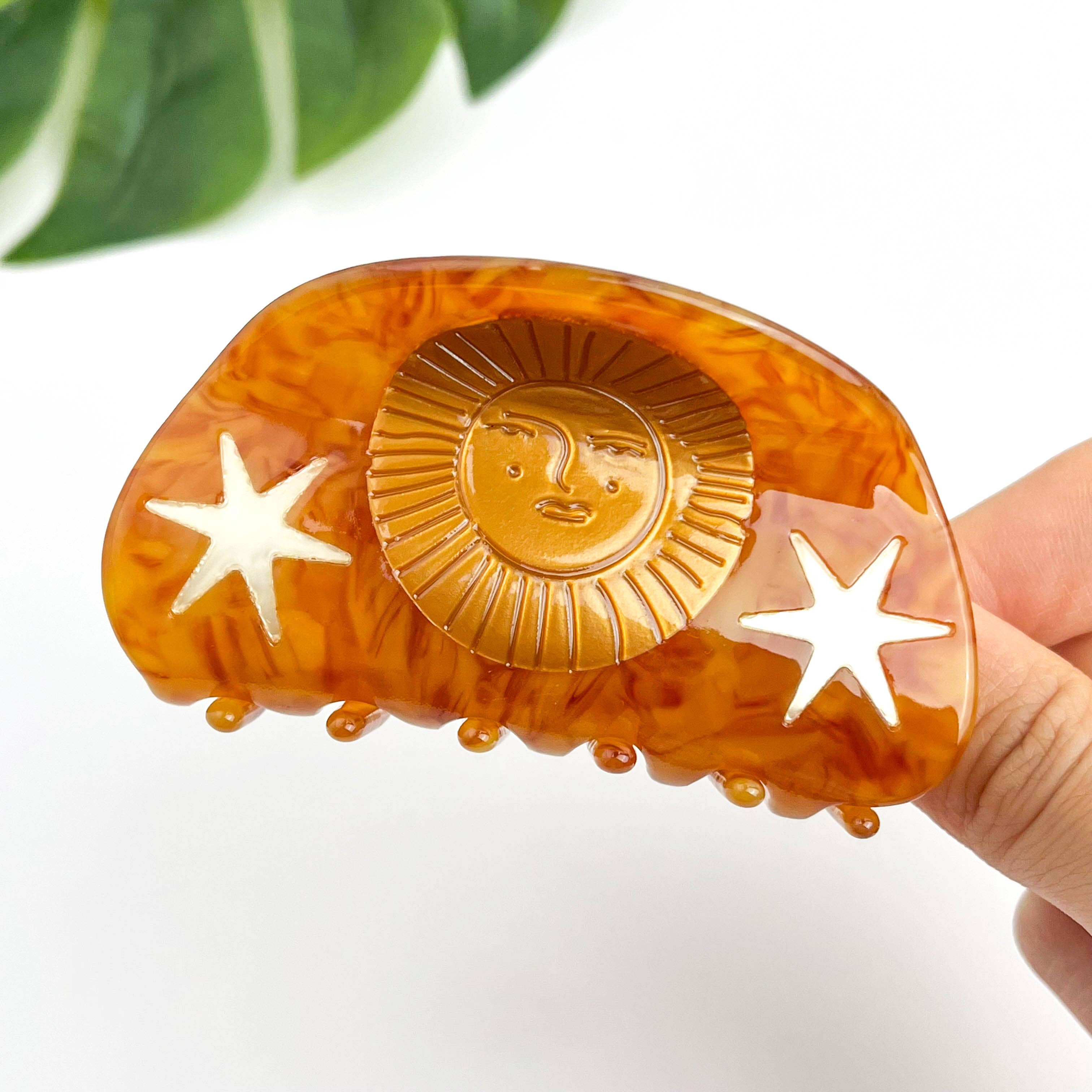 Sun & Stars Acetate Hair Claw Clip