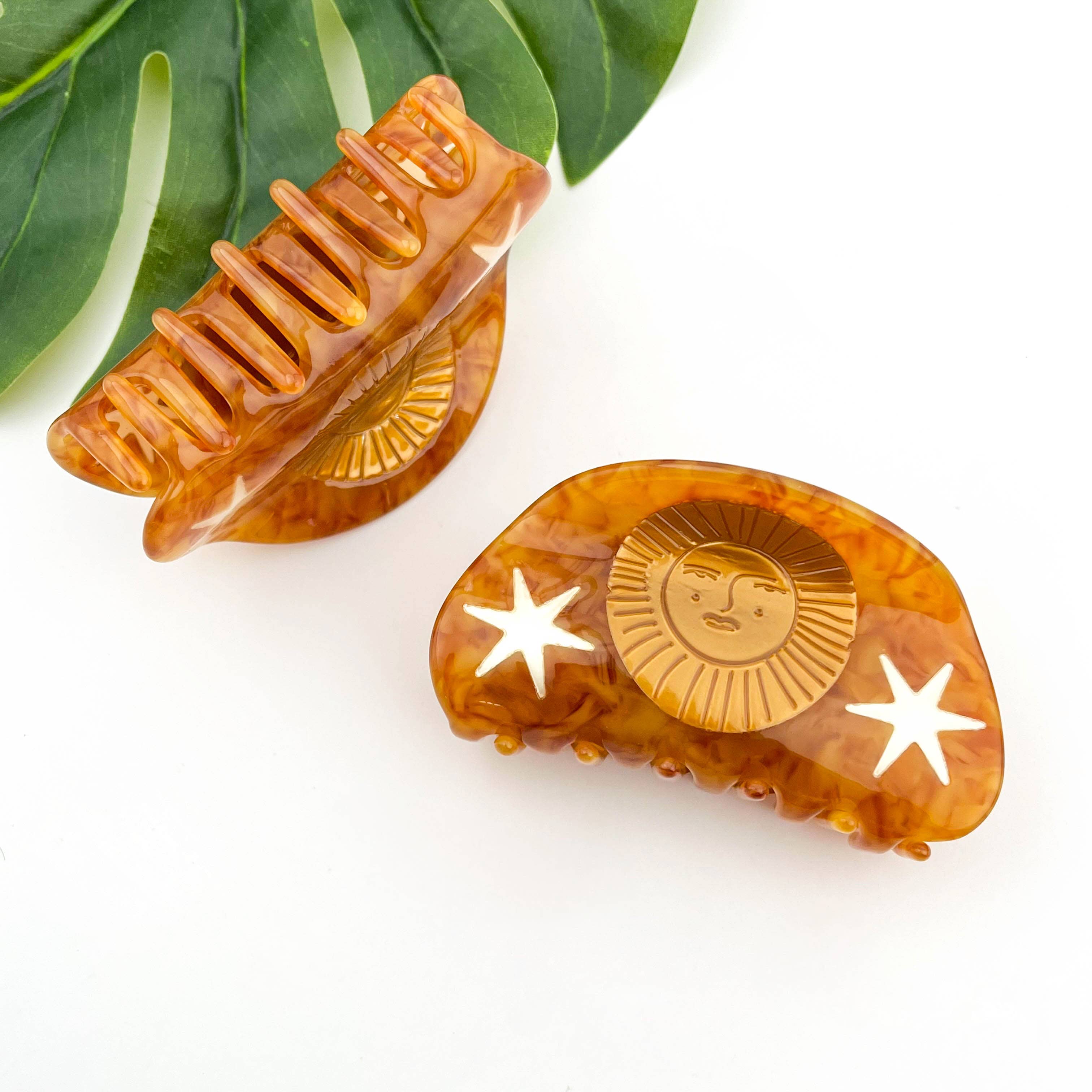Sun & Stars Acetate Hair Claw Clip
