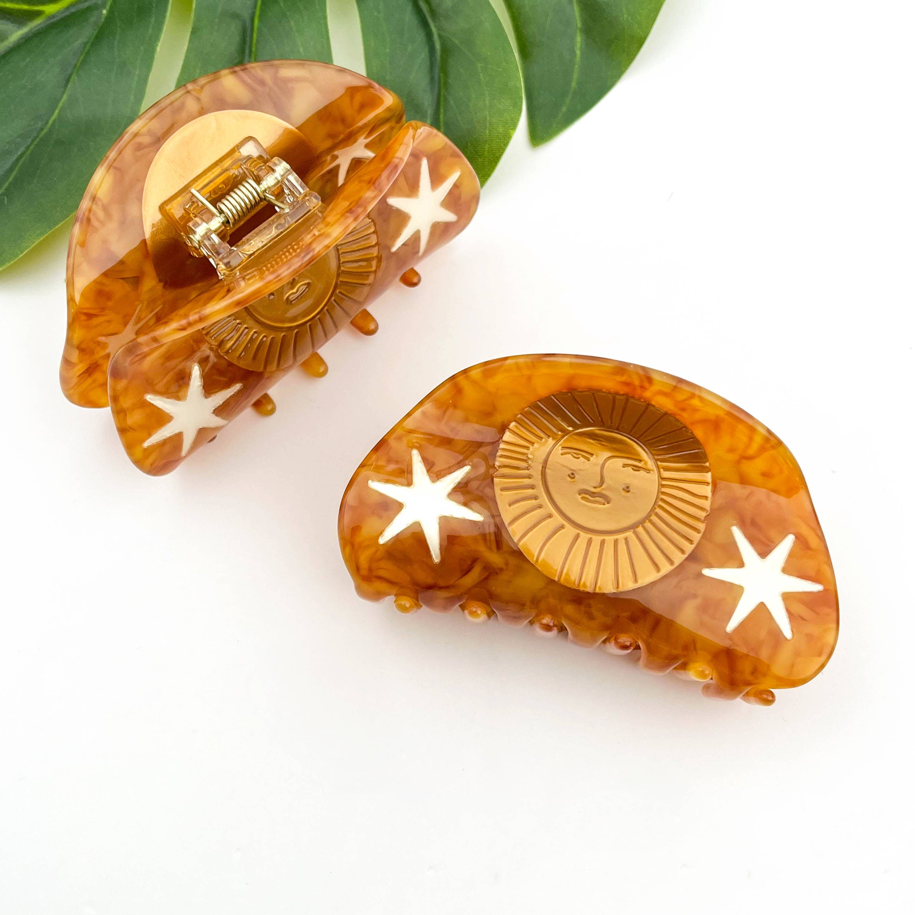 Sun & Stars Acetate Hair Claw Clip