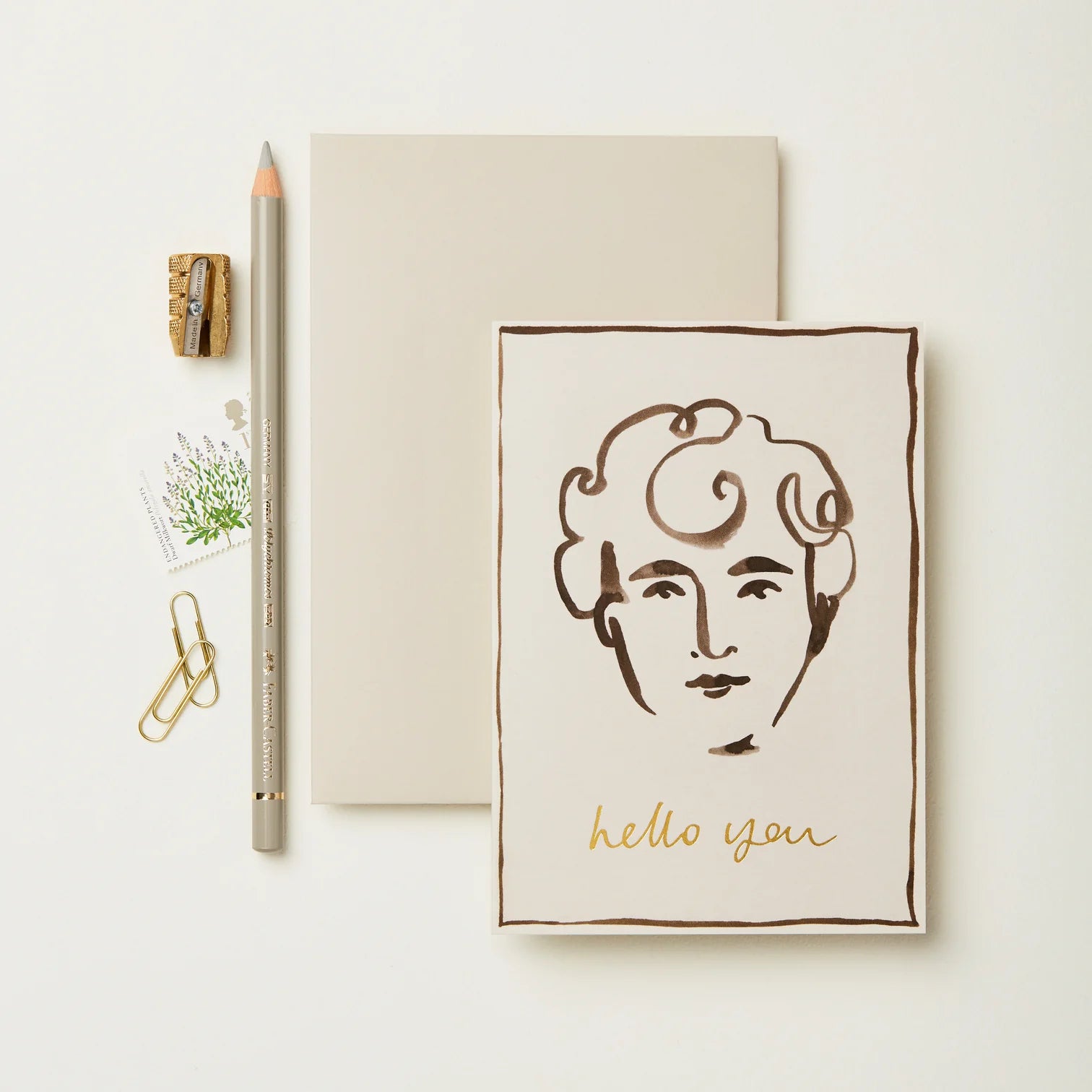Portrait 'Hello You' Greetings Card
