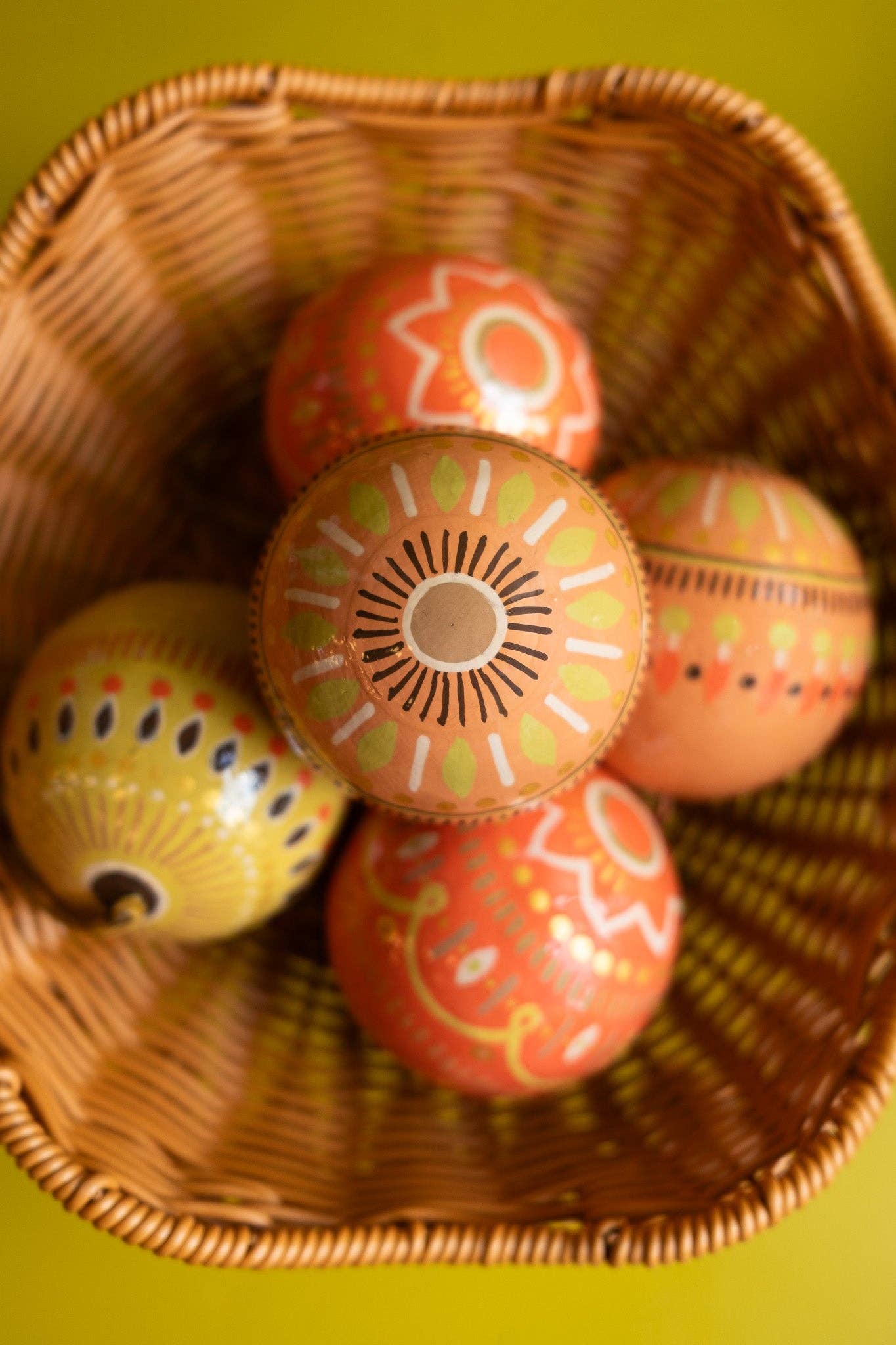 Yuletide Gold Paper Mache Baubles | 3 Designs Available