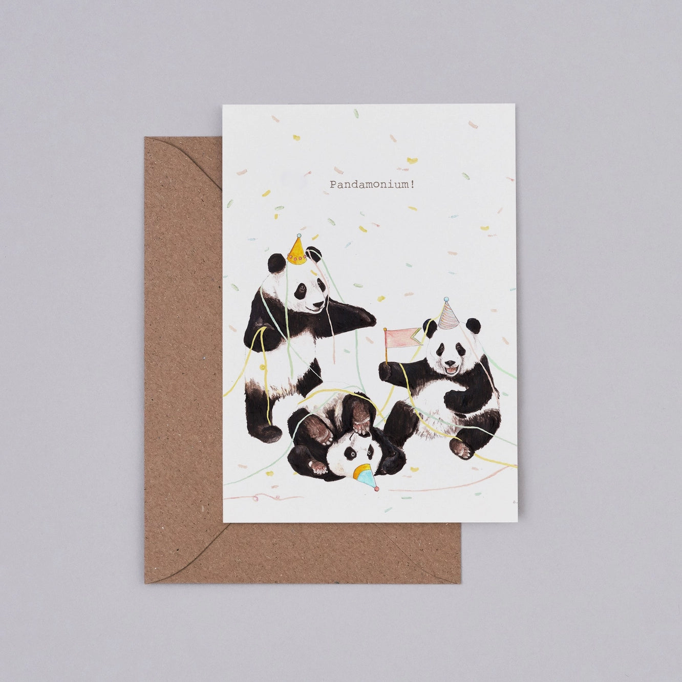 Pandamonium! Greetings Card