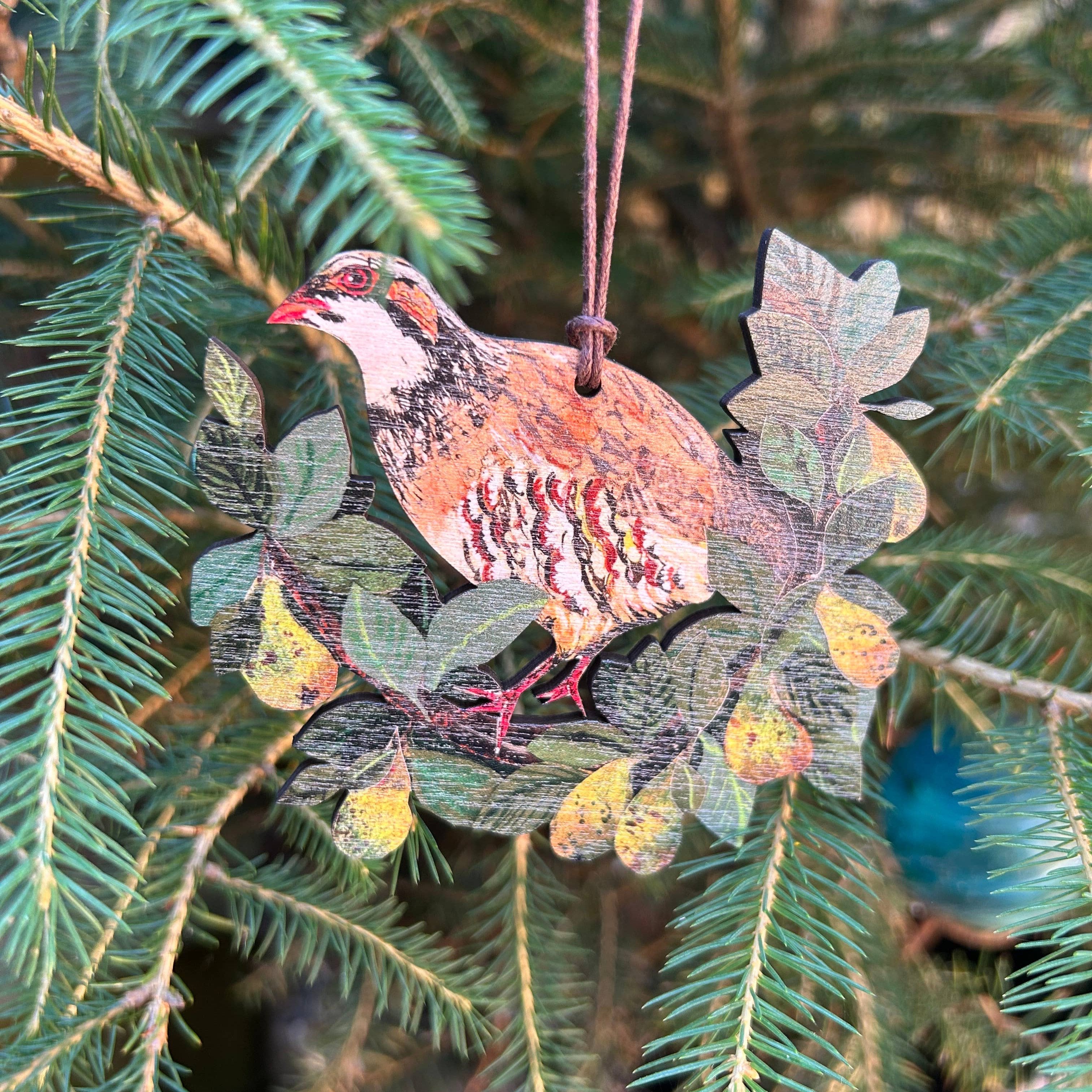 Wooden Partridge Decoration