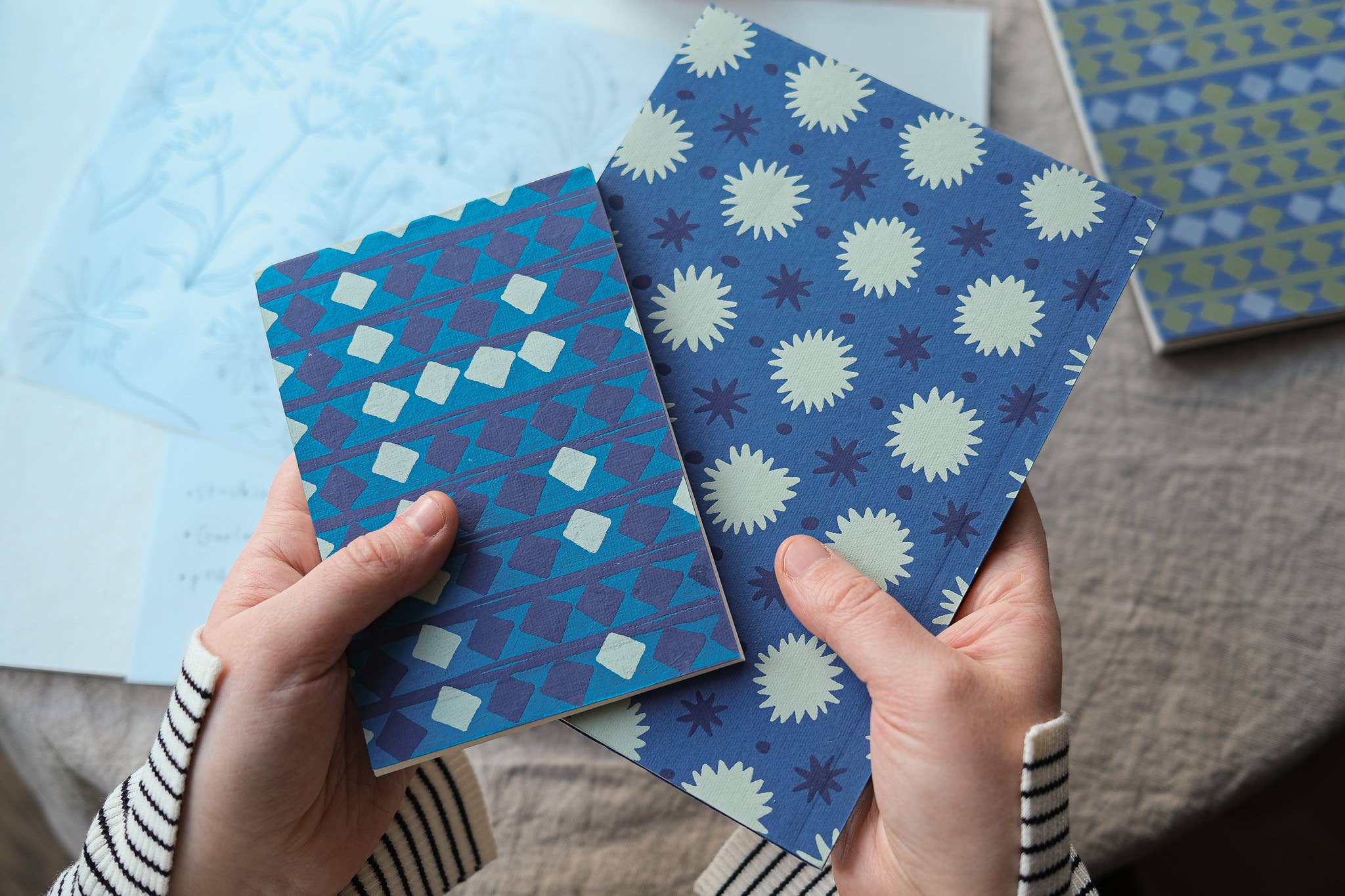 Screen Printed Sketchbooks | Blue | 3 Sizes Available