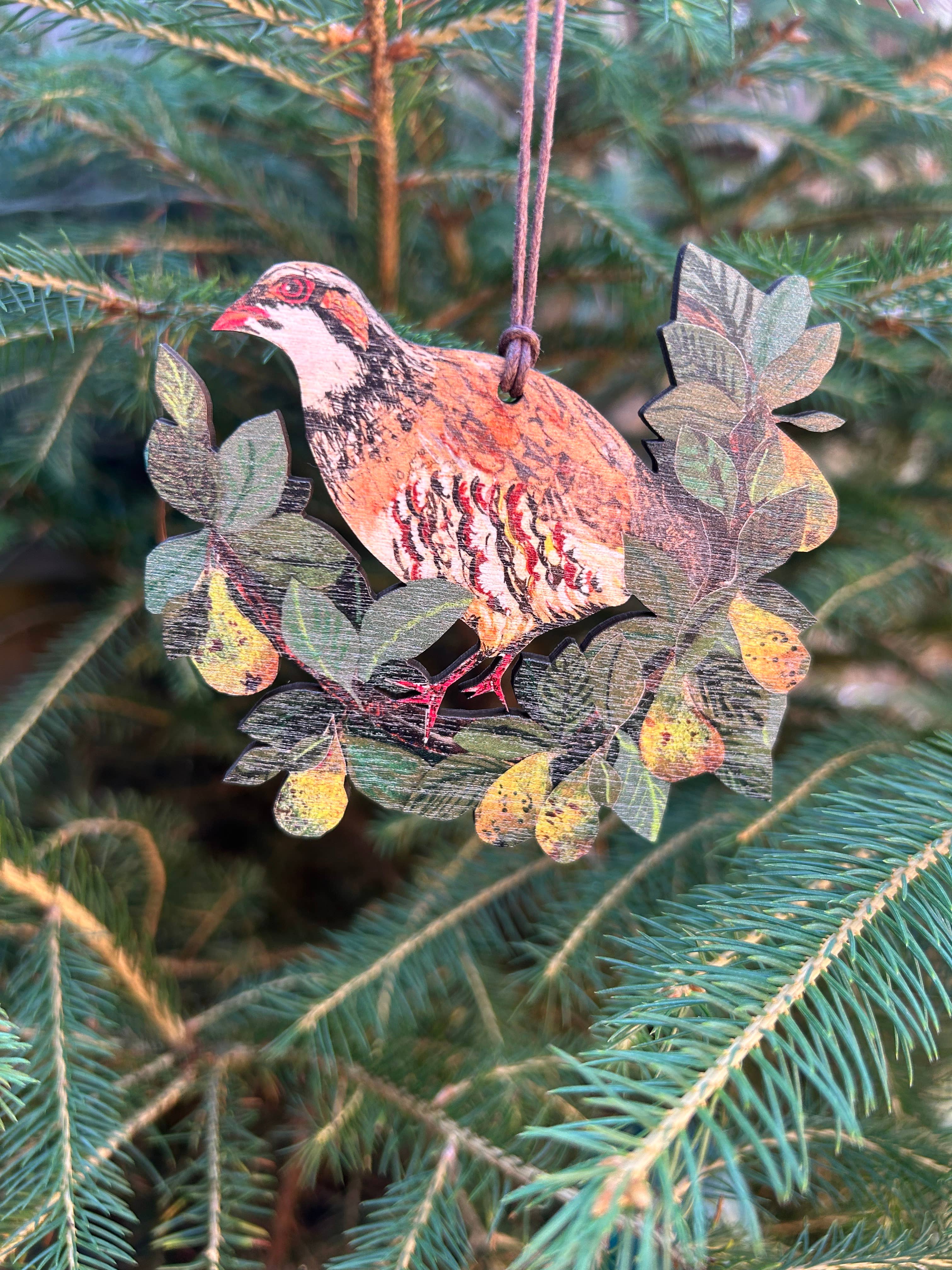 Wooden Partridge Decoration