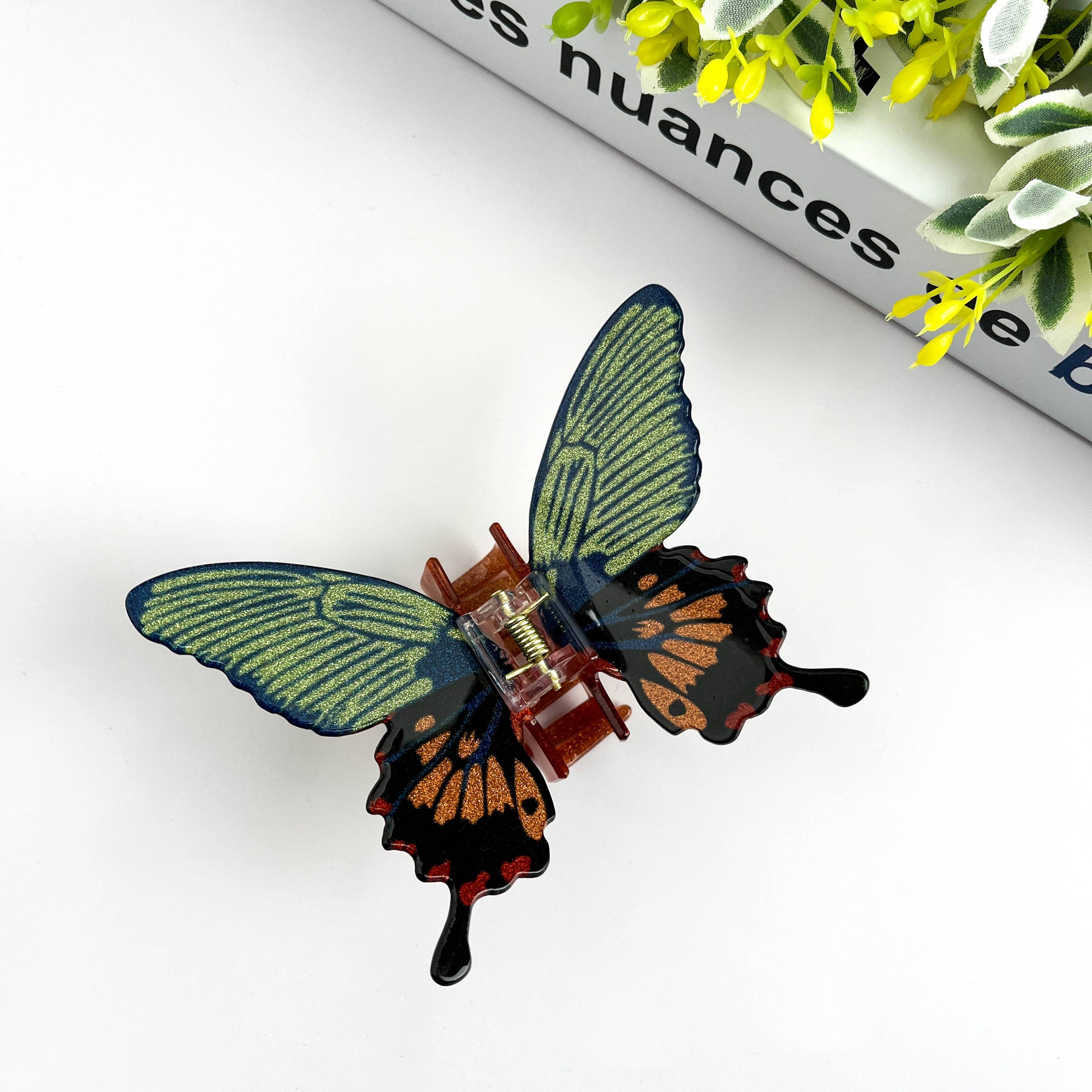 Glitter Butterfly Hair Claw