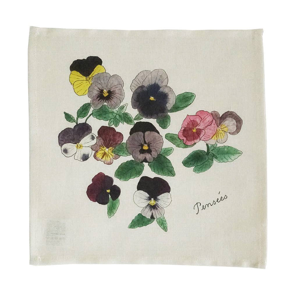 Linen Handkerchief | Pansy
