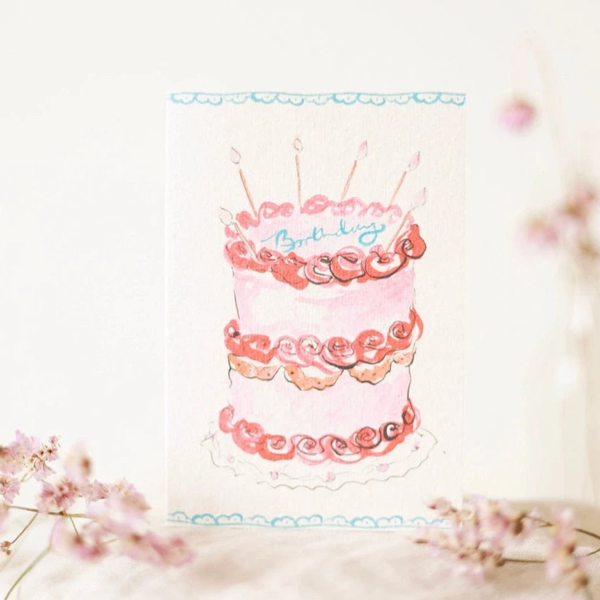 Birthday Cake Greetings Card