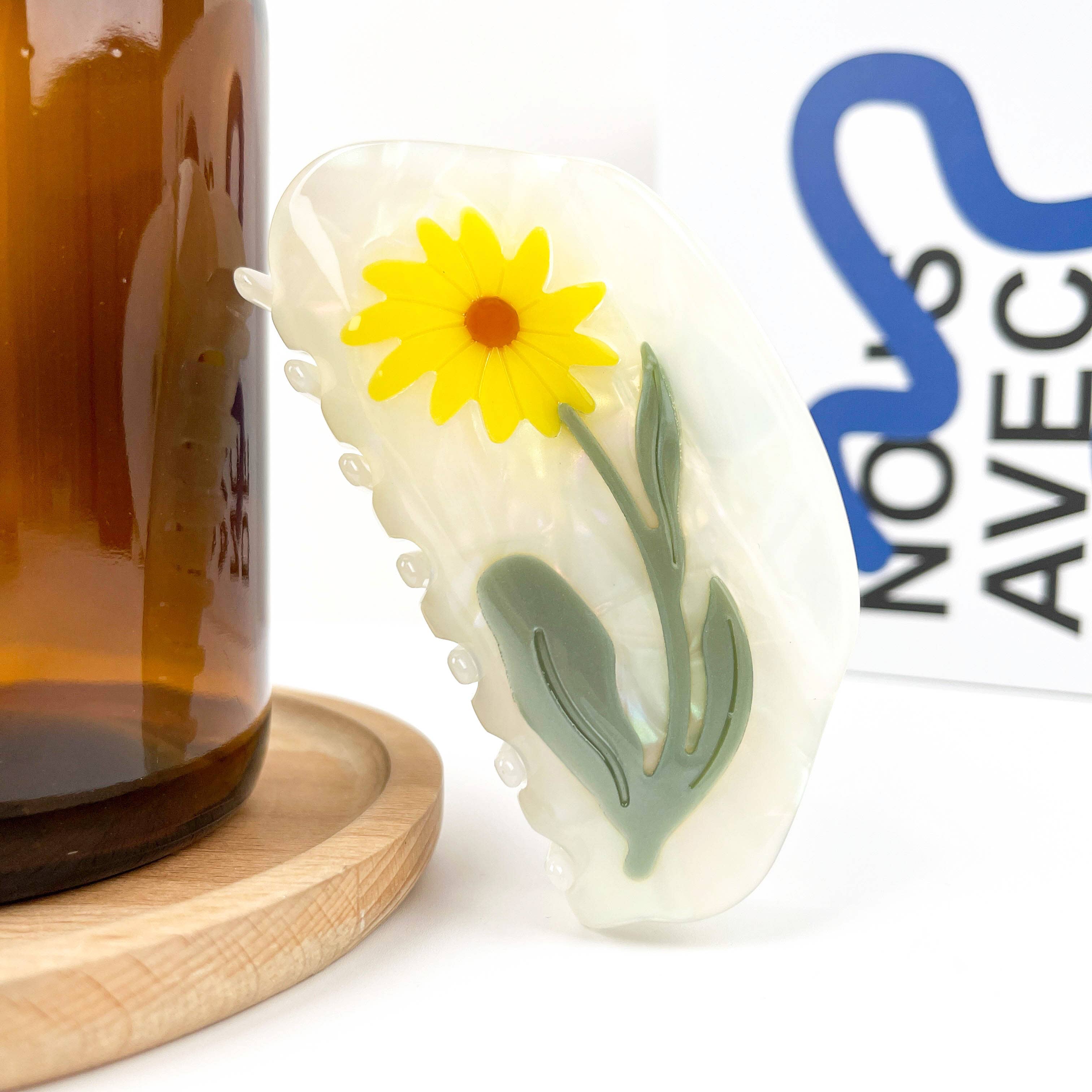 Yellow Flower Hair Claw