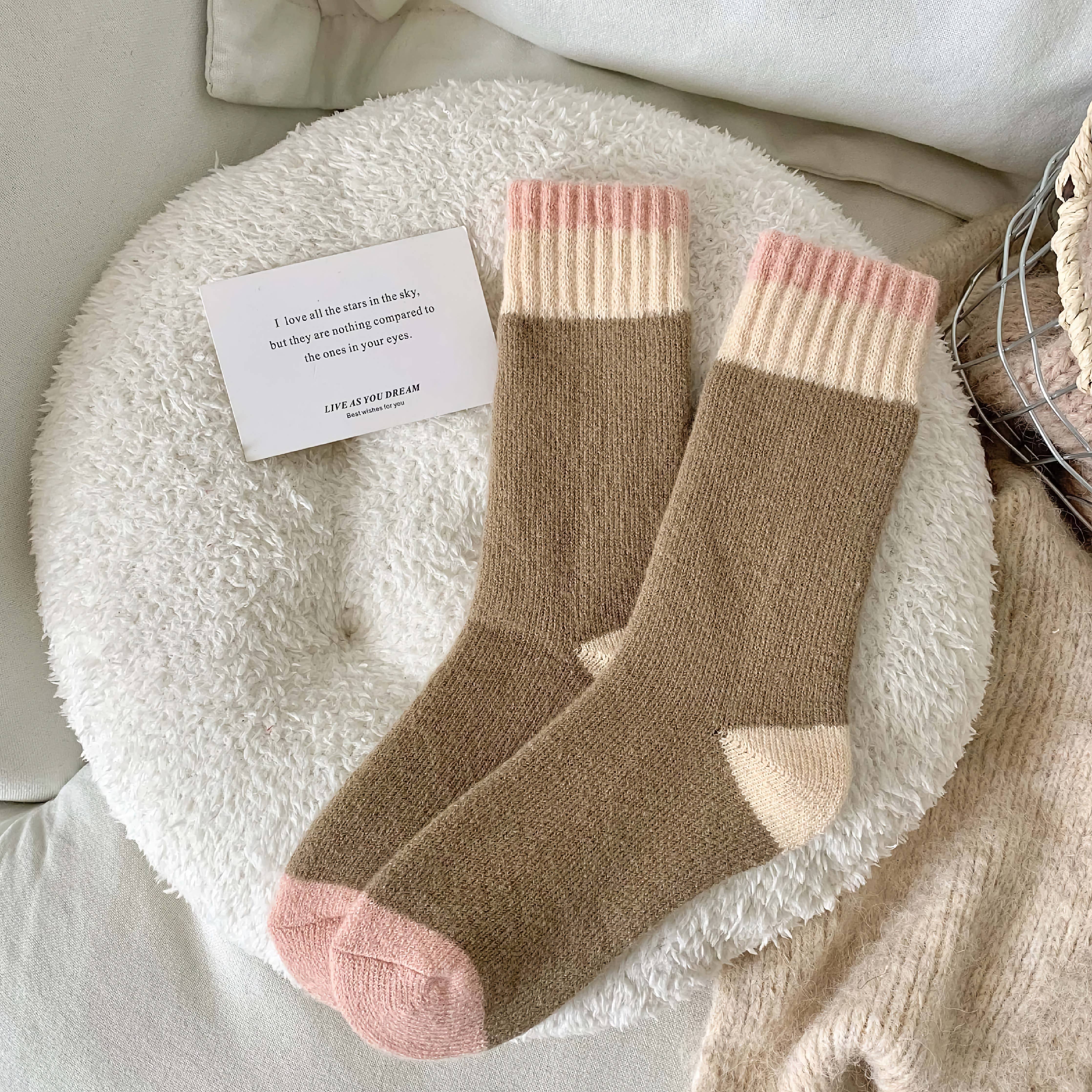 Women's Thick Wool Socks for Winter | 2 Colours Available