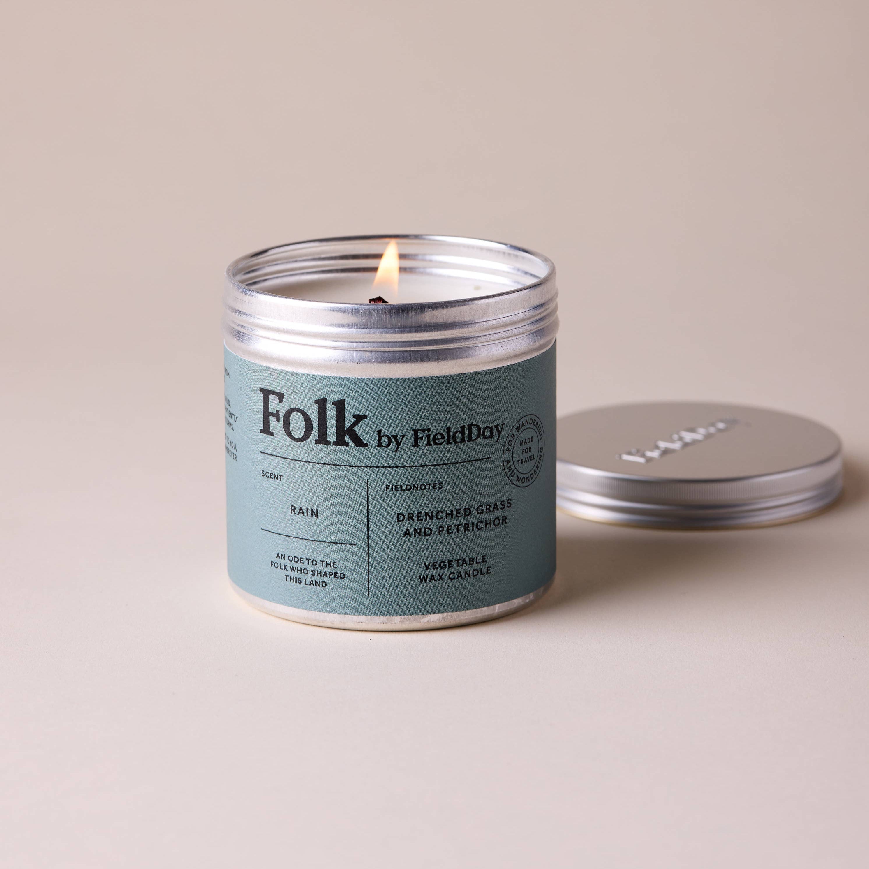 Folk Tin Candle | Rain