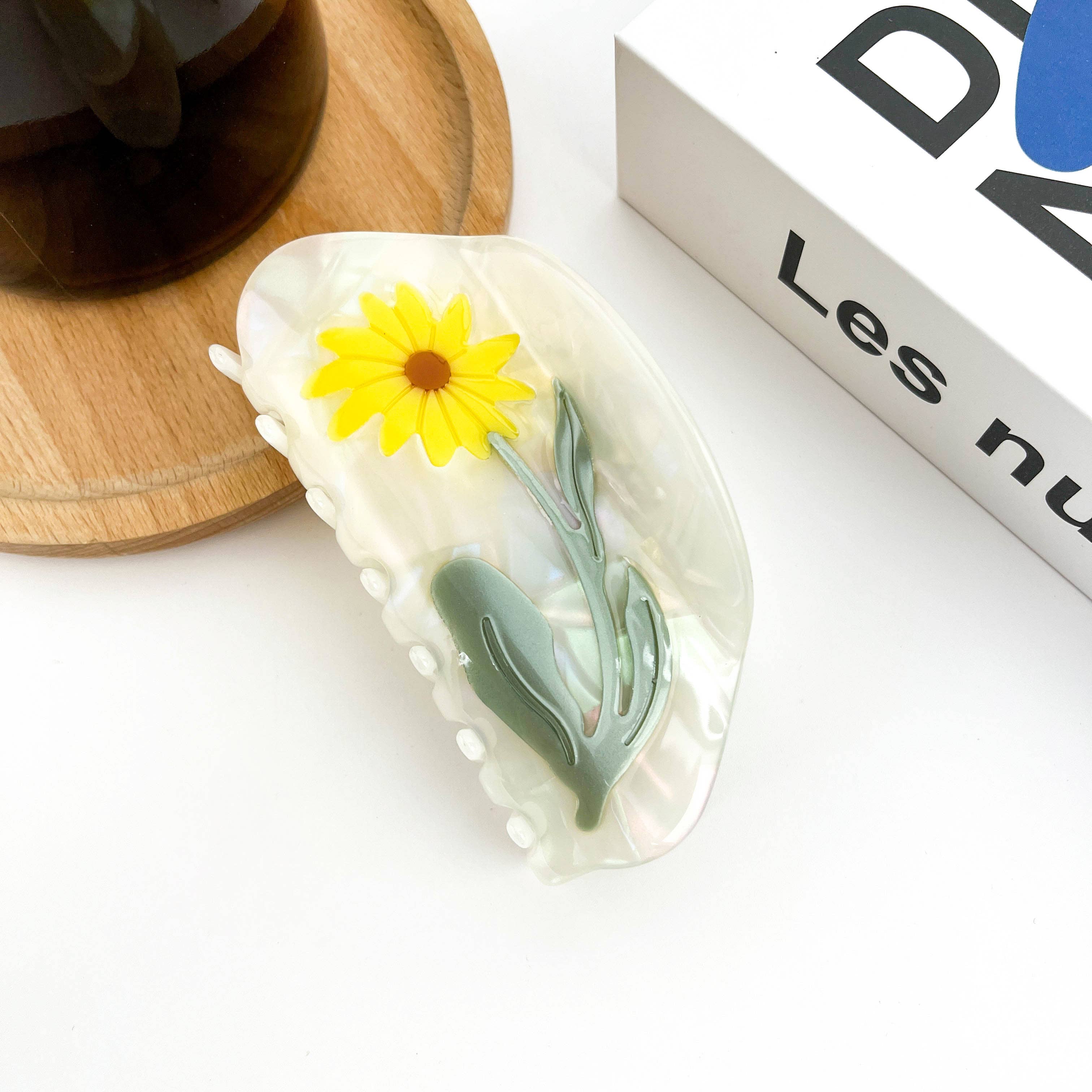 Yellow Flower Hair Claw