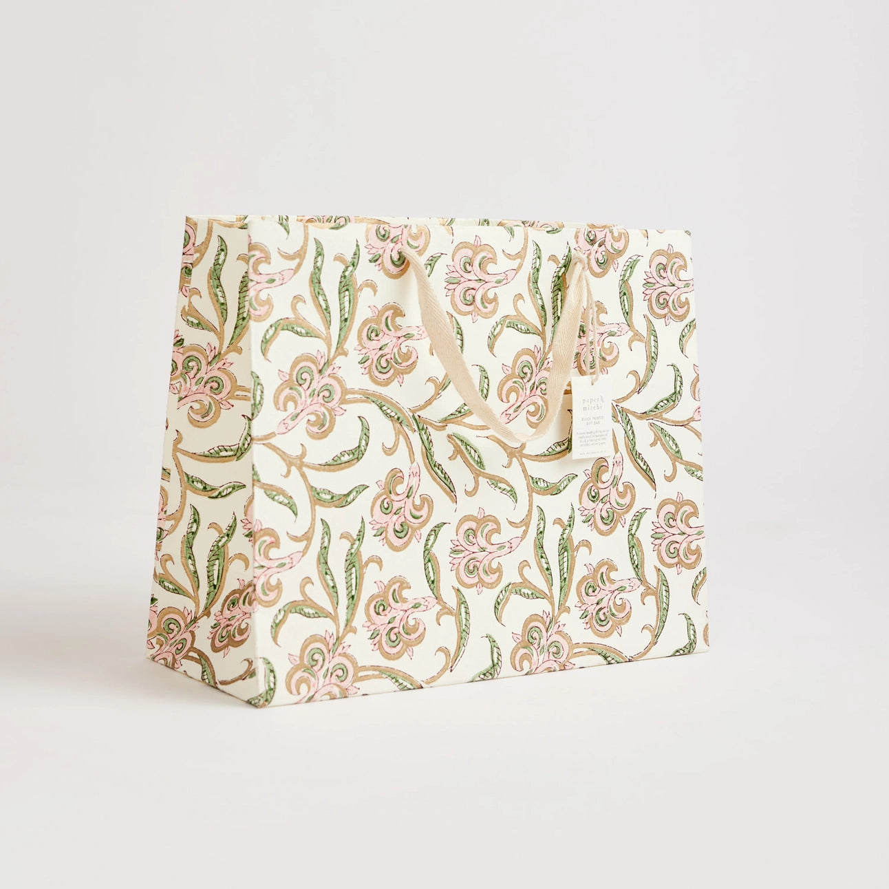 Block Printed Gift Bags | 3 Blush Designs & 3 Sizes Available