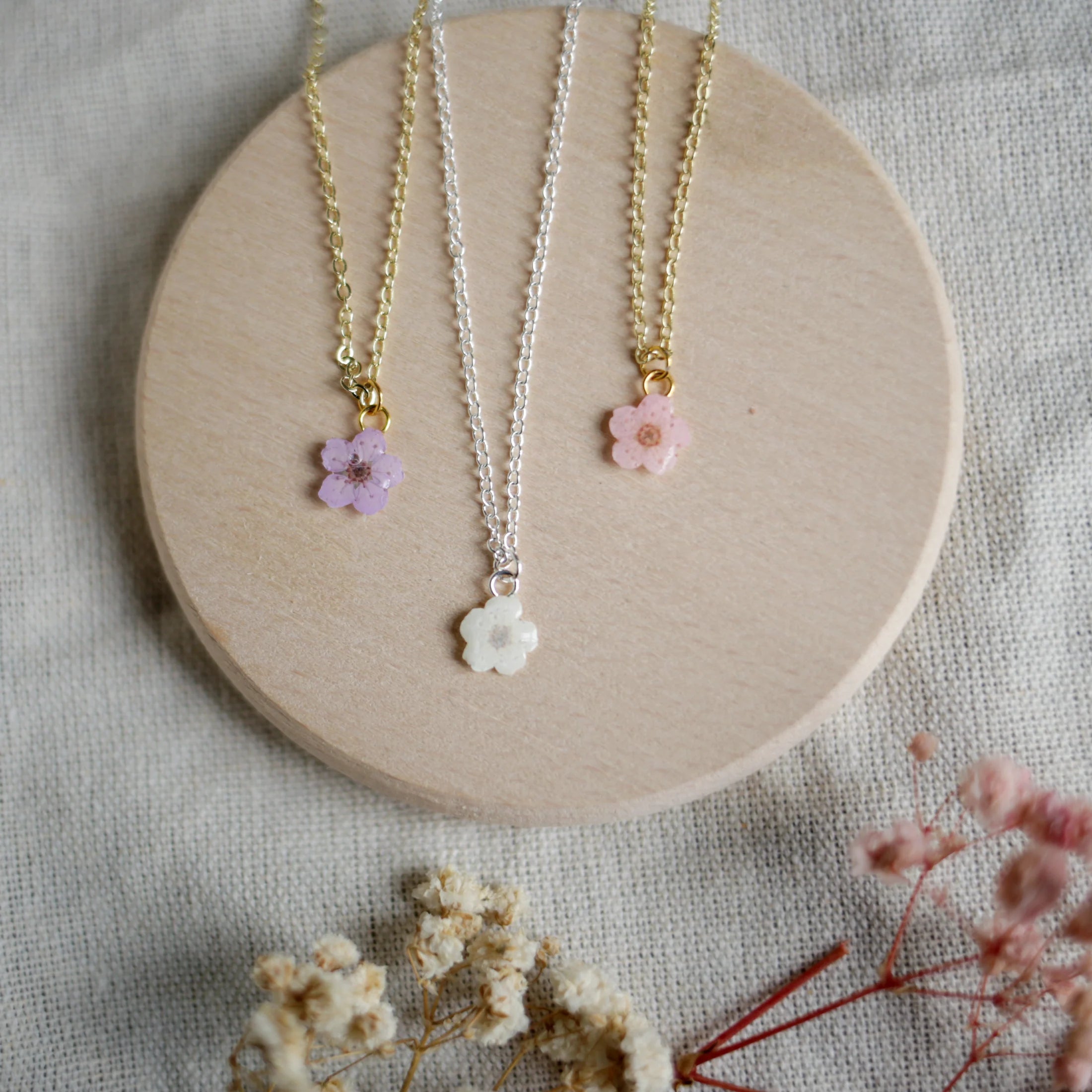 Pastel Pink Blossom Necklace