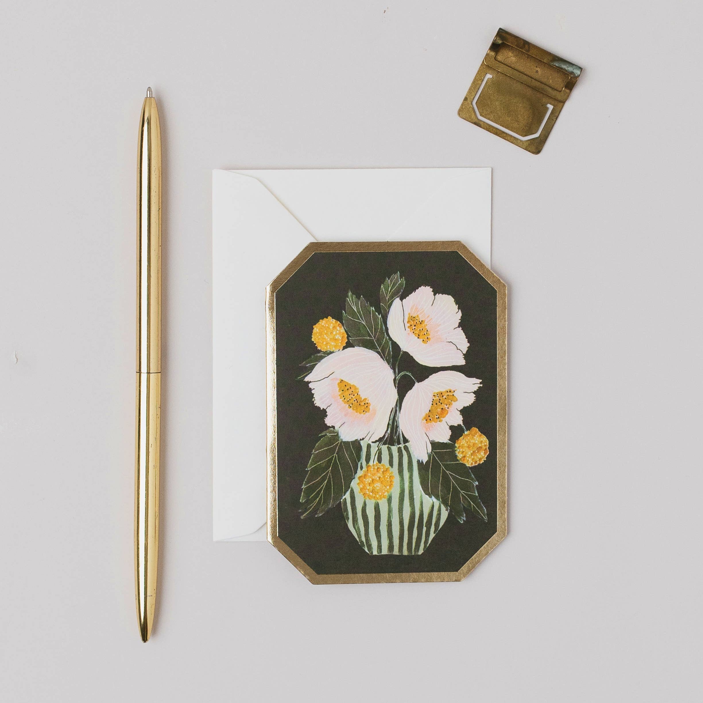 ANEMONE BOTANICAL FLORAL DIE CUT MINI CARD 