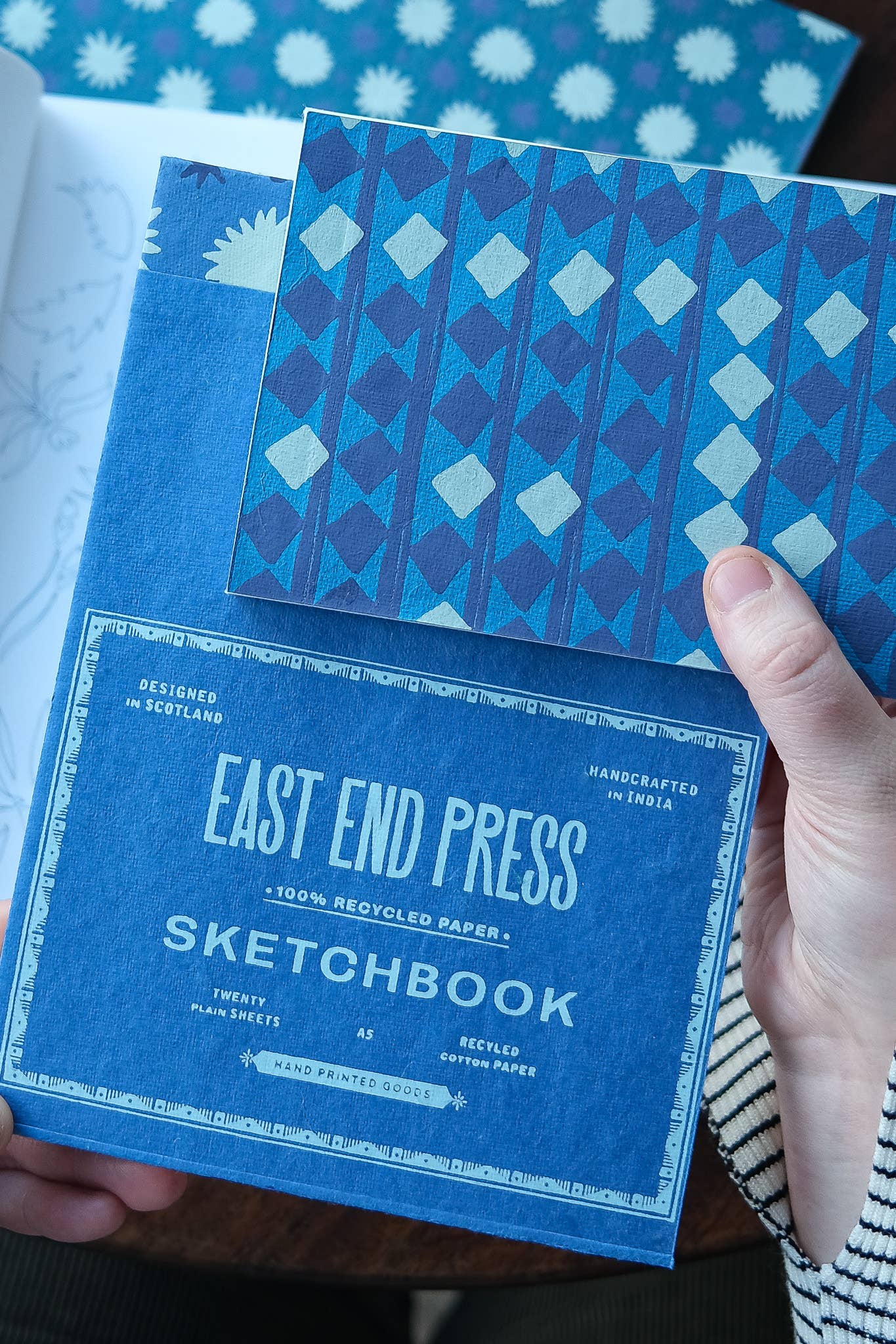 Screen Printed Sketchbooks | Blue | 3 Sizes Available