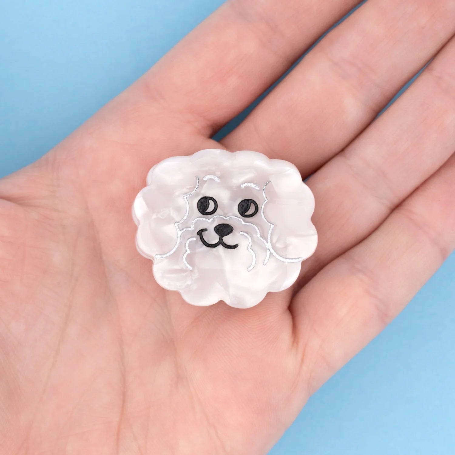 Bichon Frise Mini Hair Claw