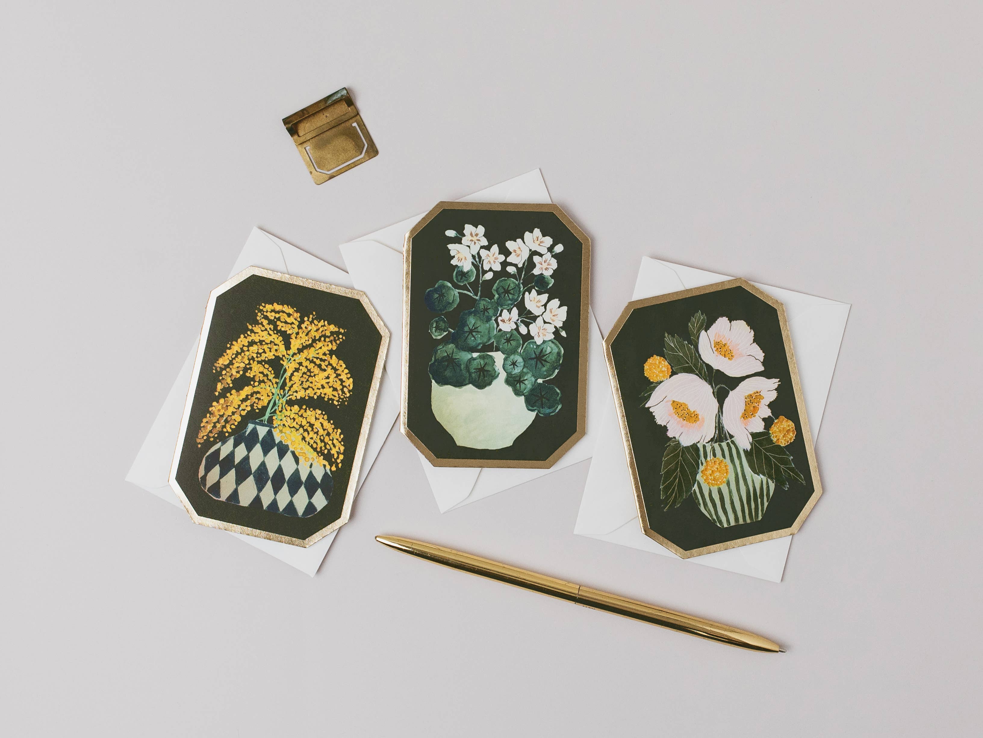 ANEMONE BOTANICAL FLORAL DIE CUT MINI CARD 